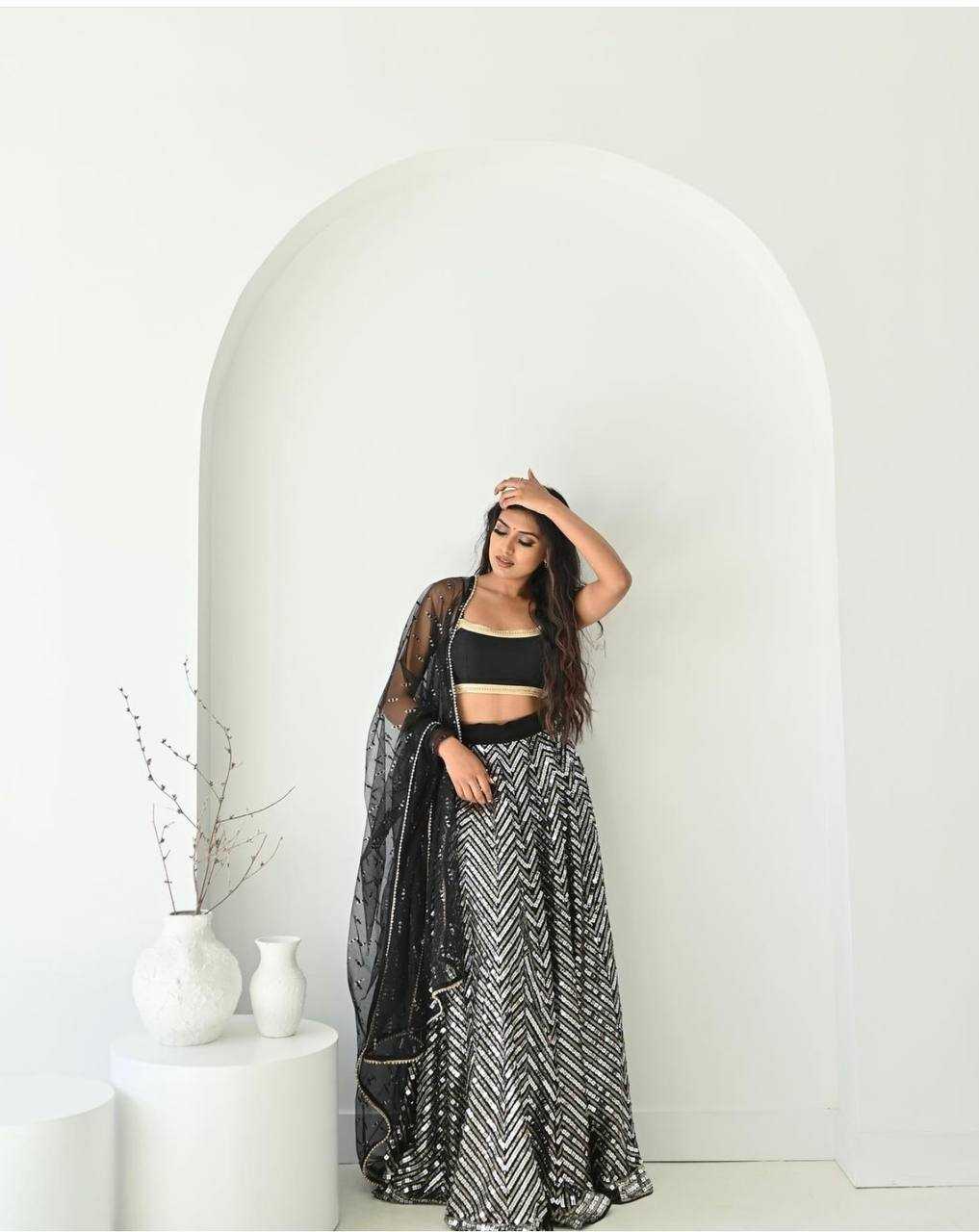 Ynf Georgette RIN213 L219 Lehengas Wedding Collections Festive Collections Wholesale Lehenga With Dupatta Sequins Lehenga Lehenga With Blouse Manufacturer