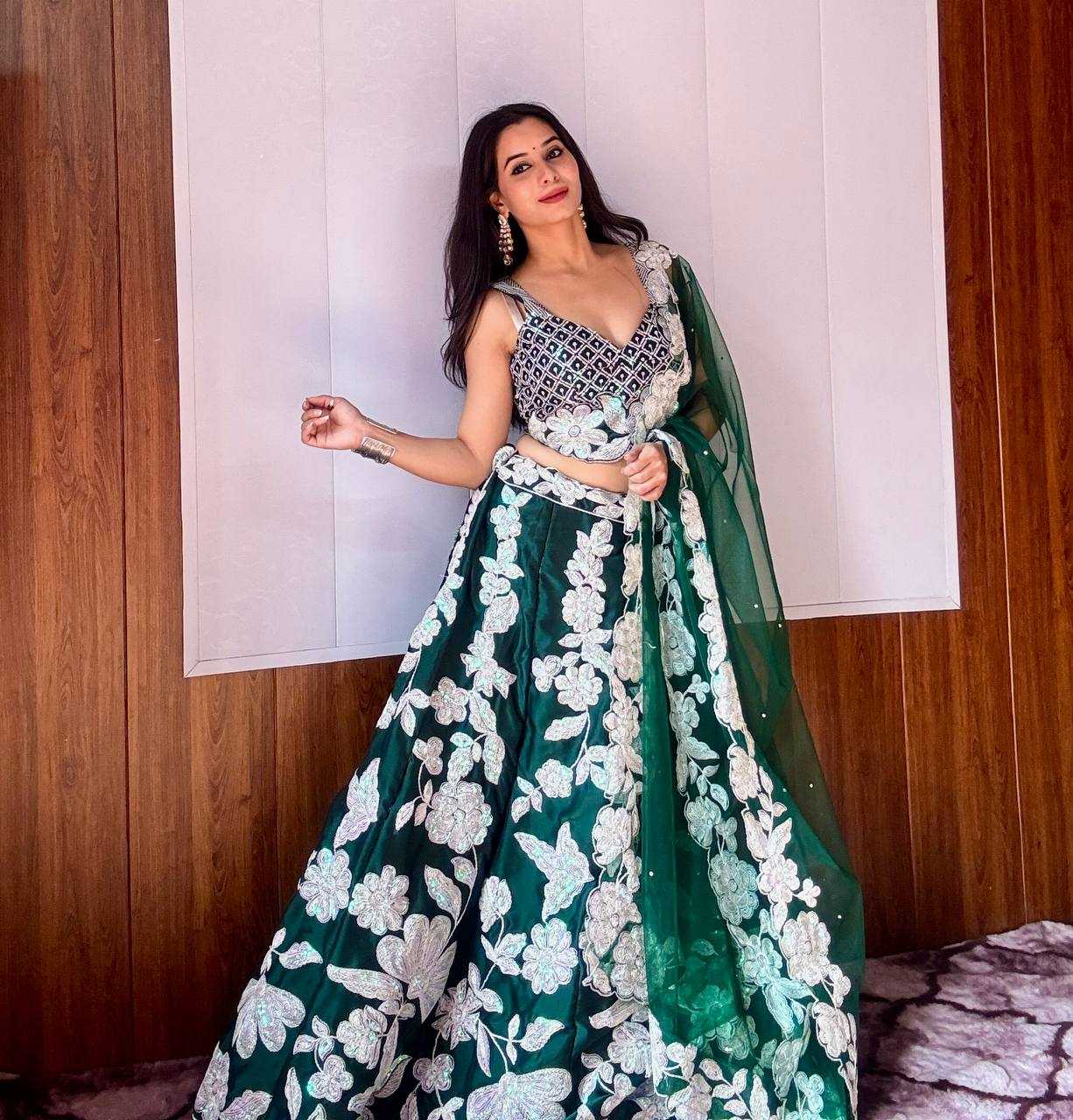 Ynf Georgette RIN213 P4 Lehengas Wedding Collections Festive Collections Wholesale Georgette Lehenga Lehenga With Dupatta Sequins Lehenga Manufacturer