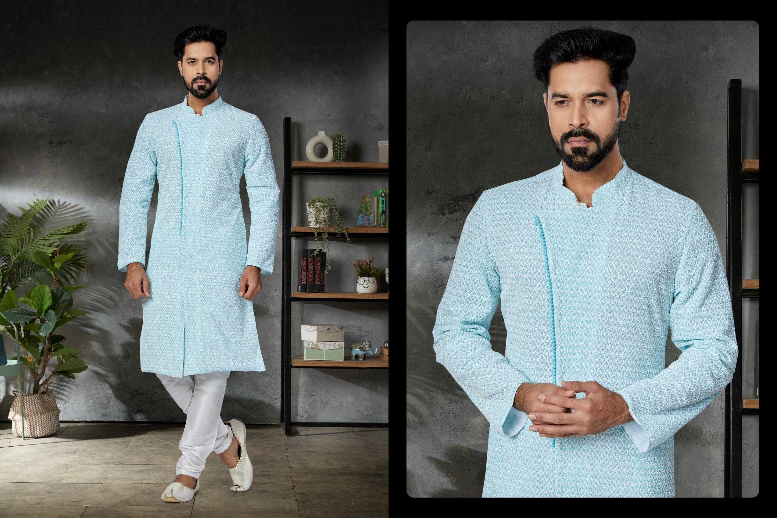 Ynf Georgette RIN223 3023A Mens Wear Wholesale Mens Kurtas Mens Kurta Pyjama Men Wedding kurta Manufacturer