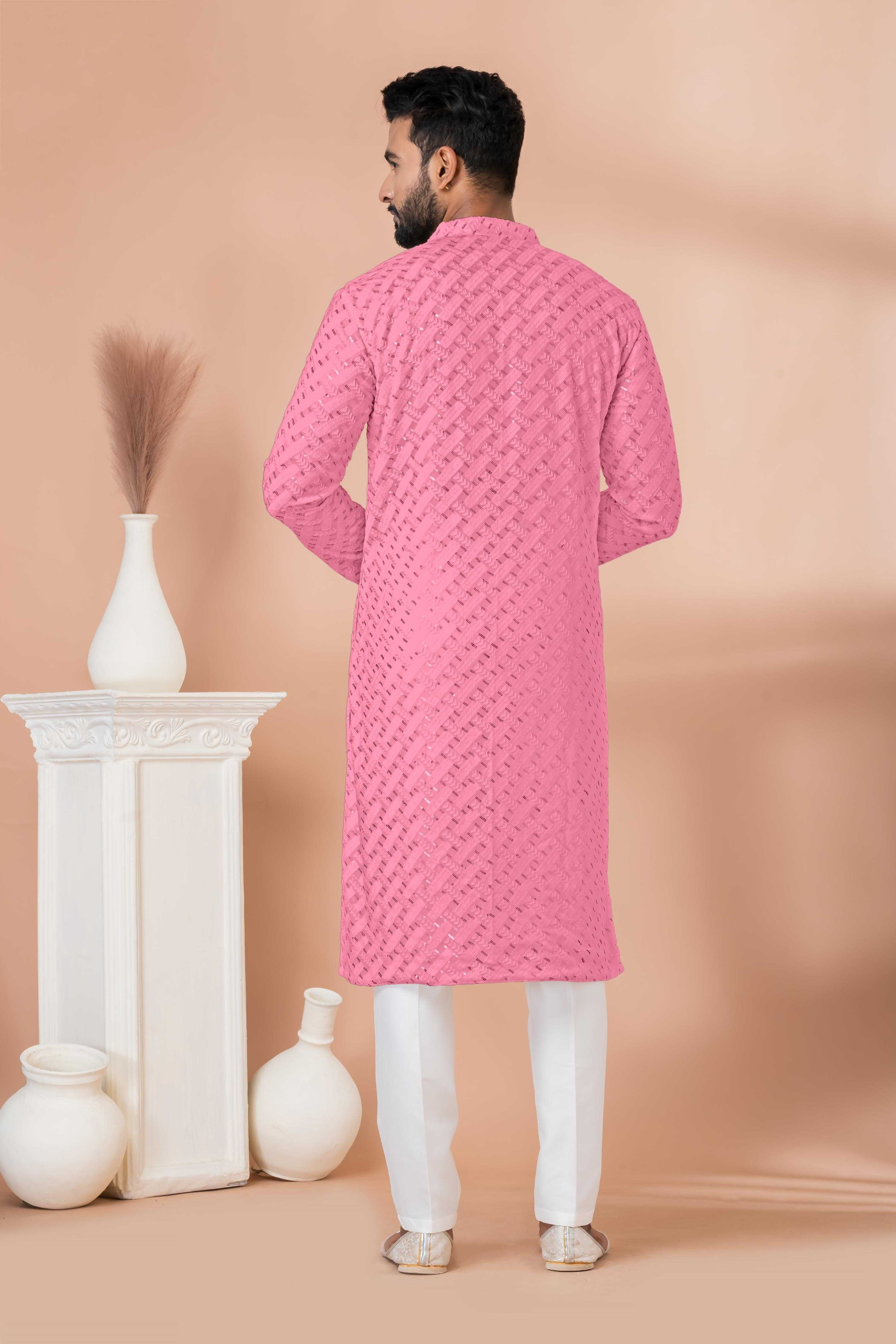 Ynf Georgette RIN223 3301 F-1 Mens Wear Wholesale Mens Kurtas Mens Kurta Pyjama Men Wedding kurta Manufacturer