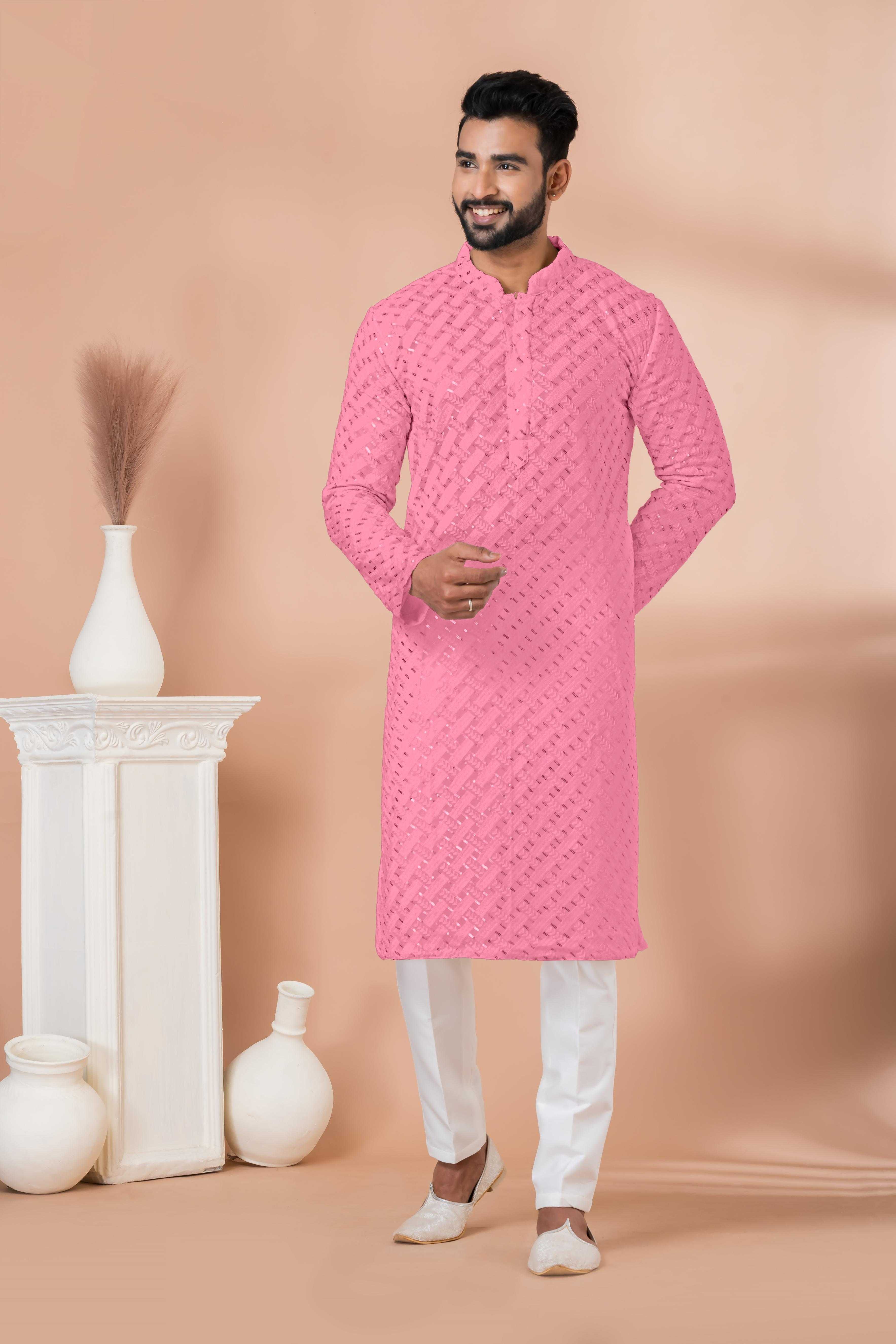 Ynf Georgette RIN223 3301 F Mens Wear Wholesale Mens Kurtas Mens Kurta Pyjama Men Wedding kurta Manufacturer