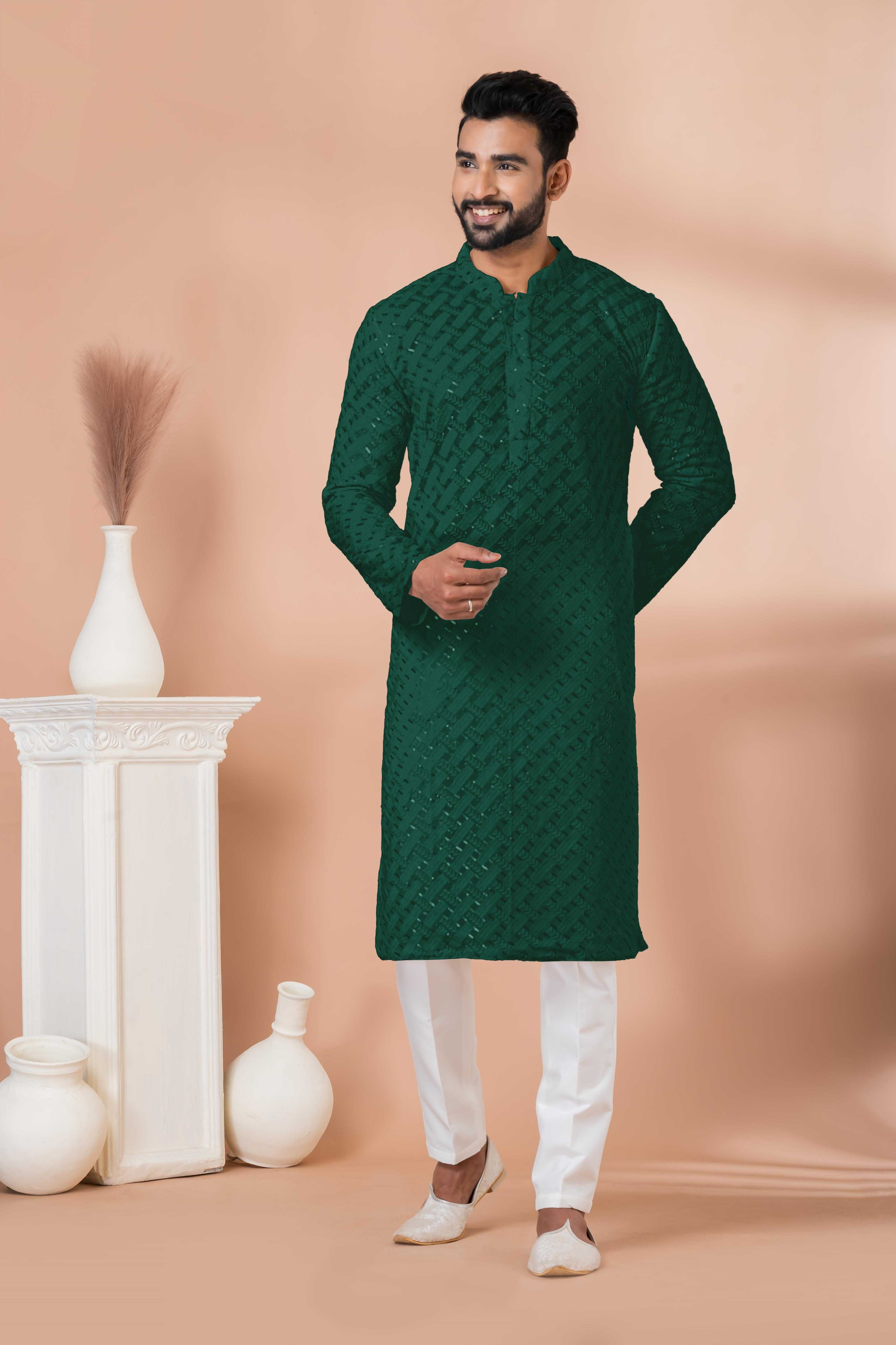 Ynf Georgette RIN223 3301 R Mens Wear Wholesale Mens Kurtas Men Kurta Pajama Men Wedding kurta Manufacturer