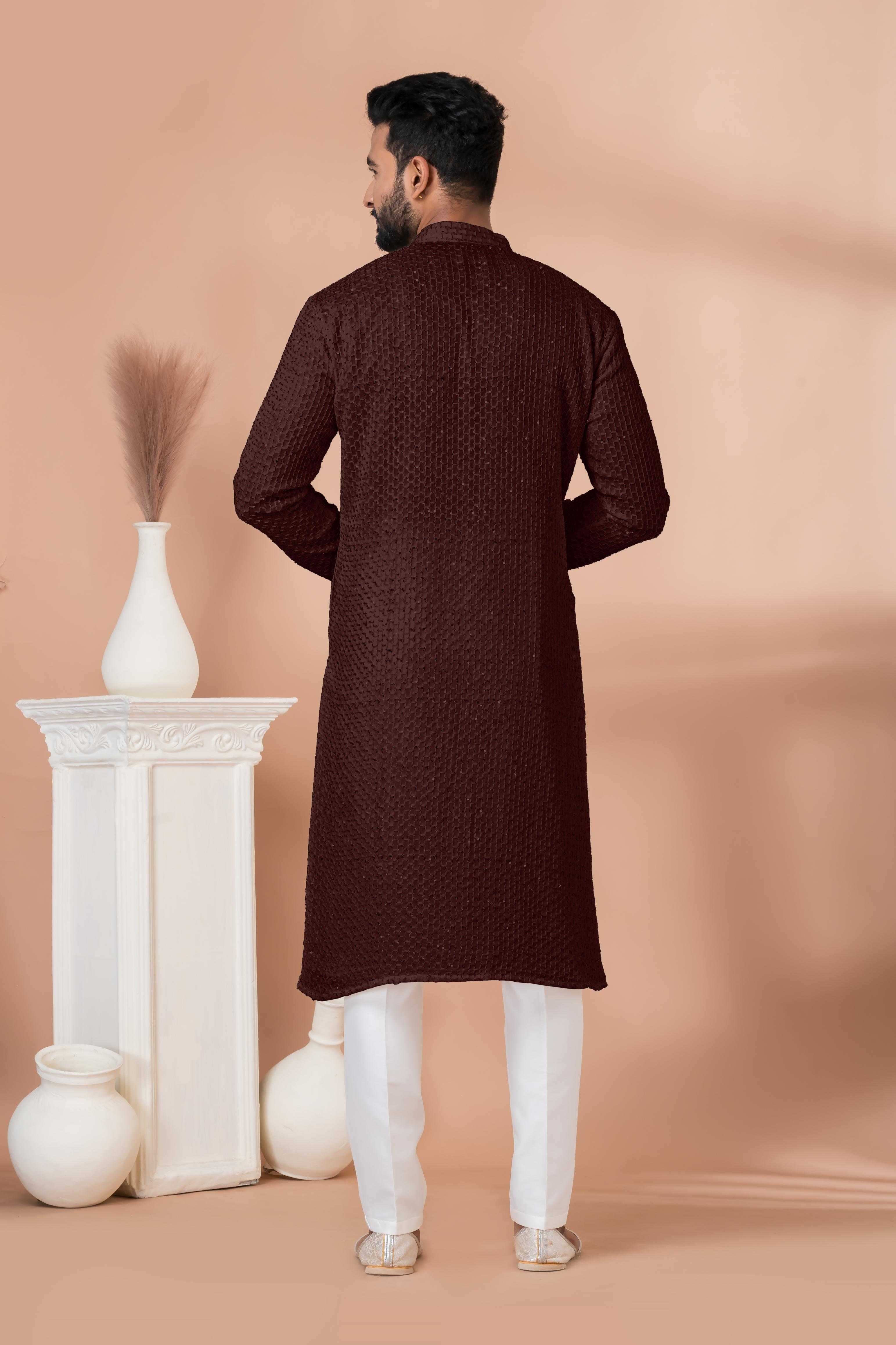 Ynf Georgette RIN223 3302 C-1 Mens Wear Wholesale Mens Kurtas Mens Kurta Pyjama Men Wedding kurta Manufacturer