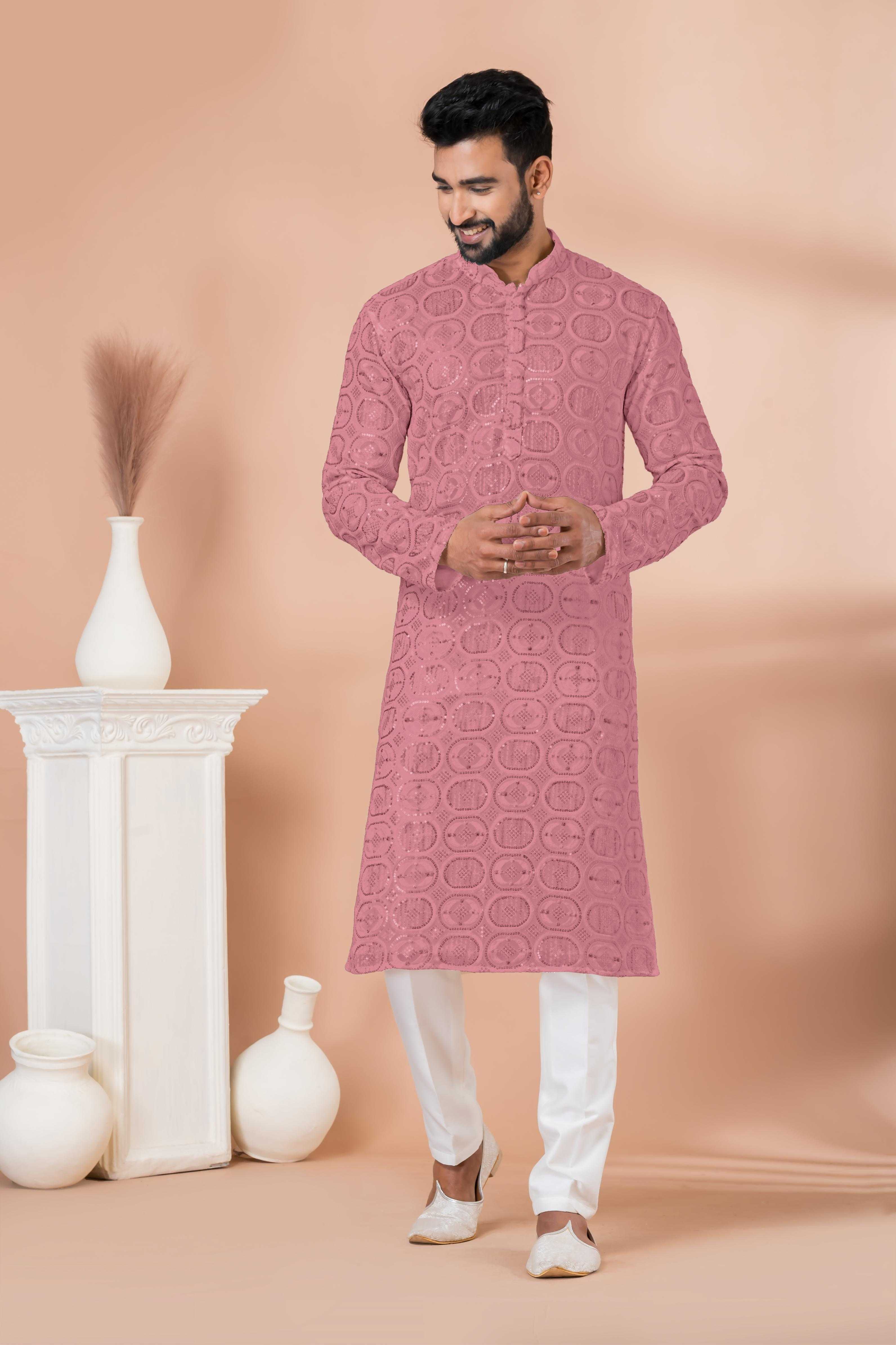 Ynf Georgette RIN223 3305P-A Mens Wear Wholesale Mens Kurtas Mens Kurta Pyjama Men Wedding kurta Manufacturer