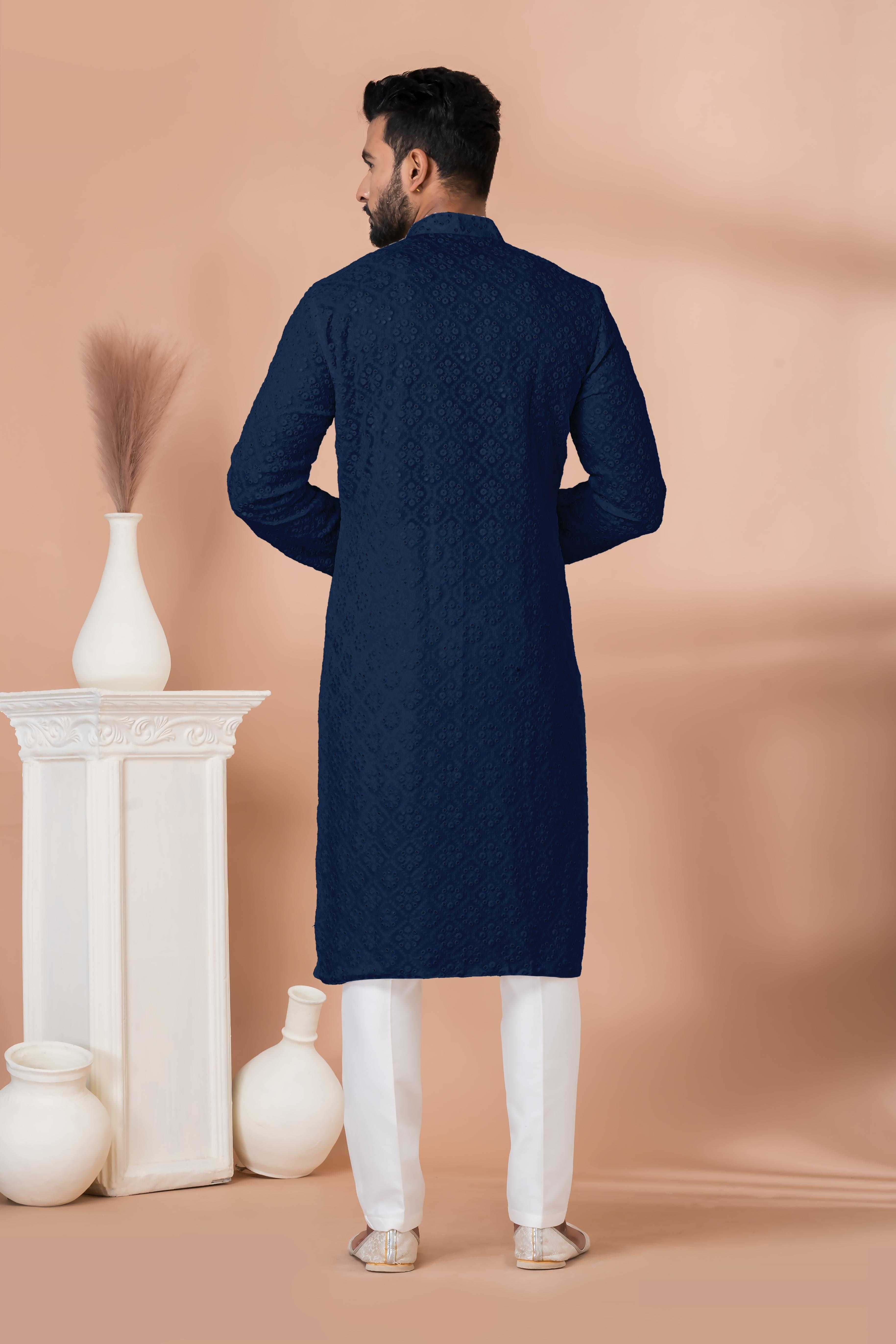 Ynf Georgette RIN223 3308 N-1 Mens Wear Wholesale Mens Kurtas Mens Kurta Pyjama Men Wedding kurta Manufacturer