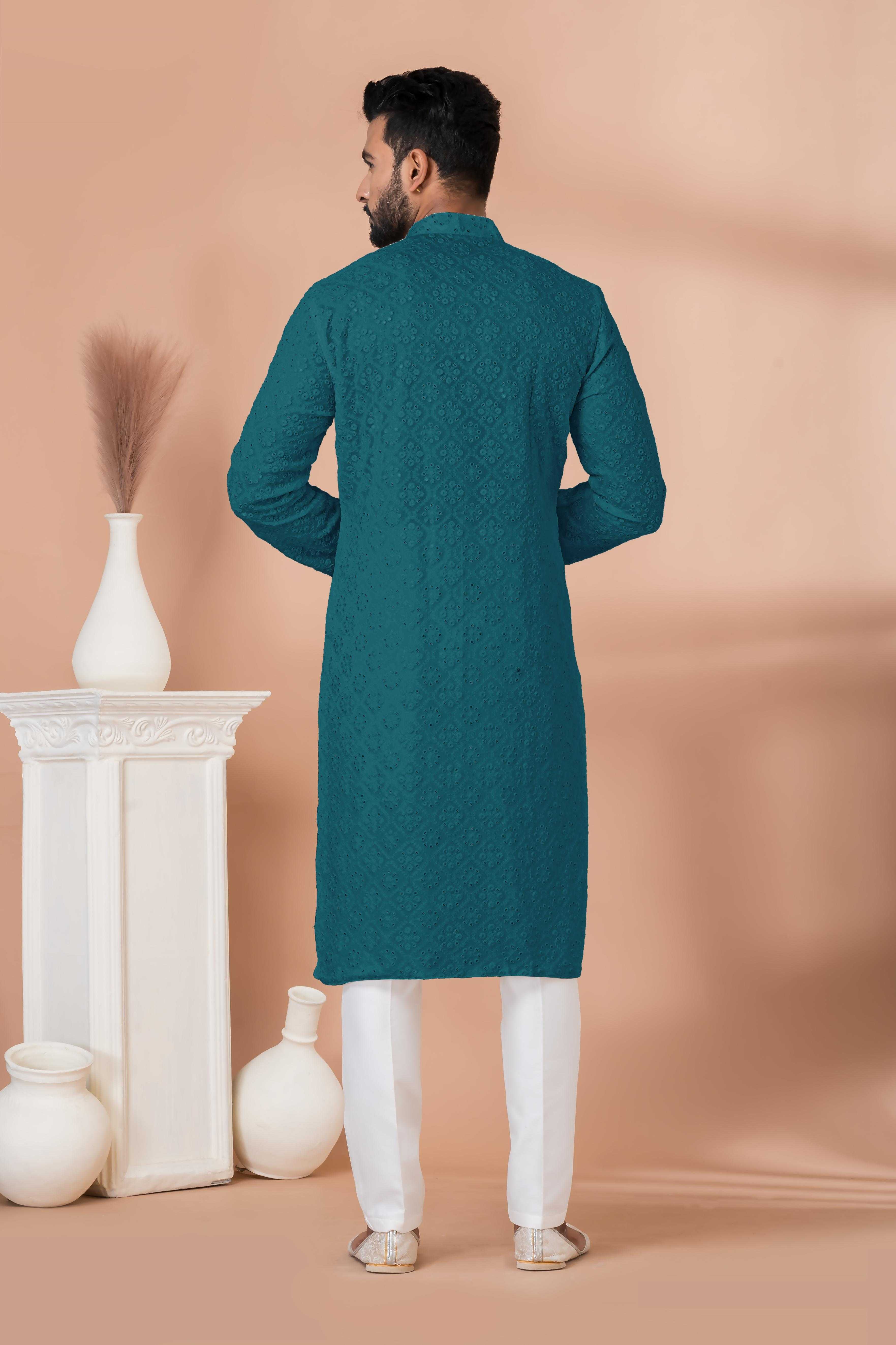 Ynf Georgette RIN223 3308 T-1 Mens Wear Wholesale Mens Kurtas Mens Kurta Pyjama Men Wedding kurta Manufacturer