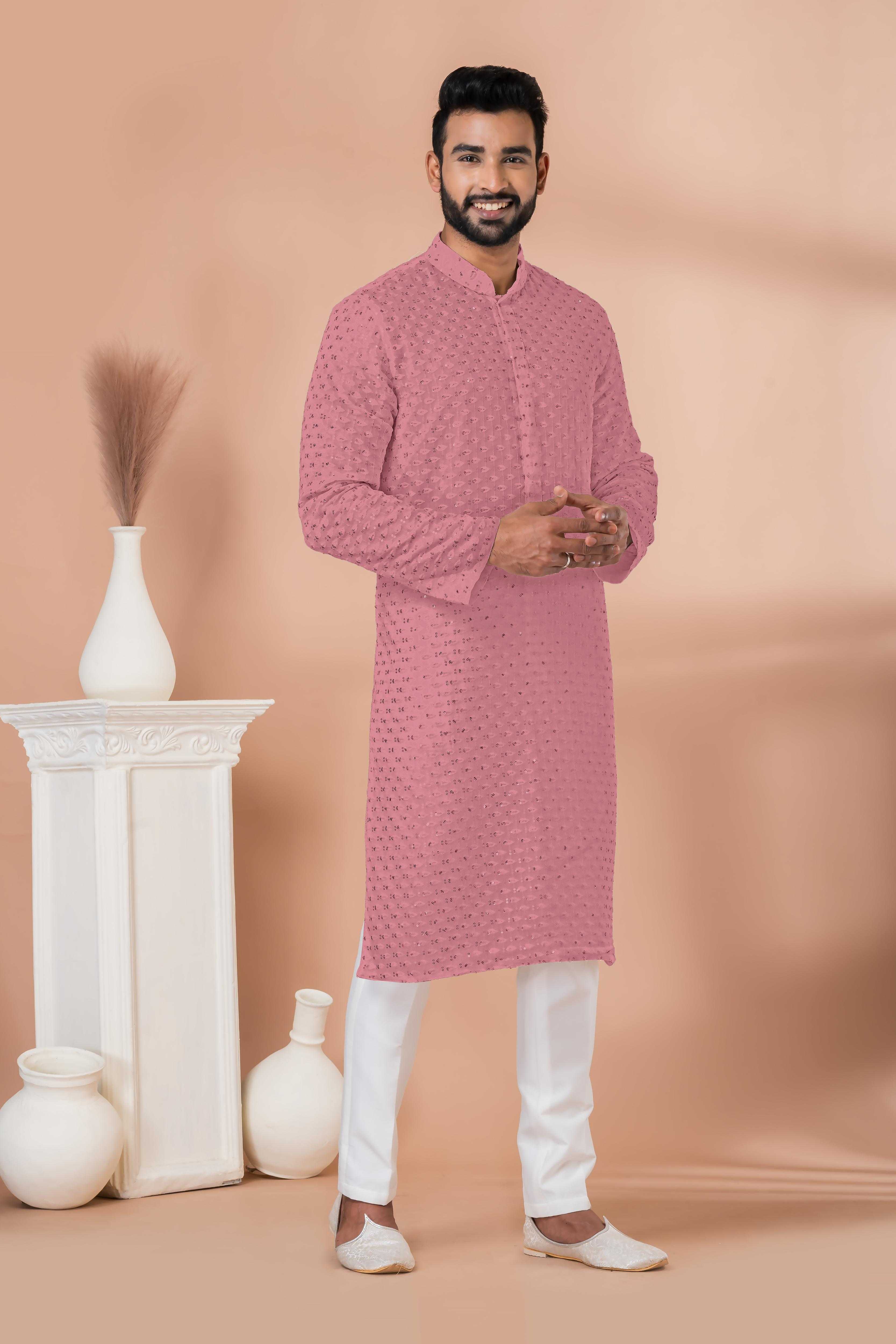 Ynf Georgette RIN223 3310P-A Mens Wear Wholesale Mens Kurtas Mens Kurta Pyjama Men Wedding kurta Manufacturer