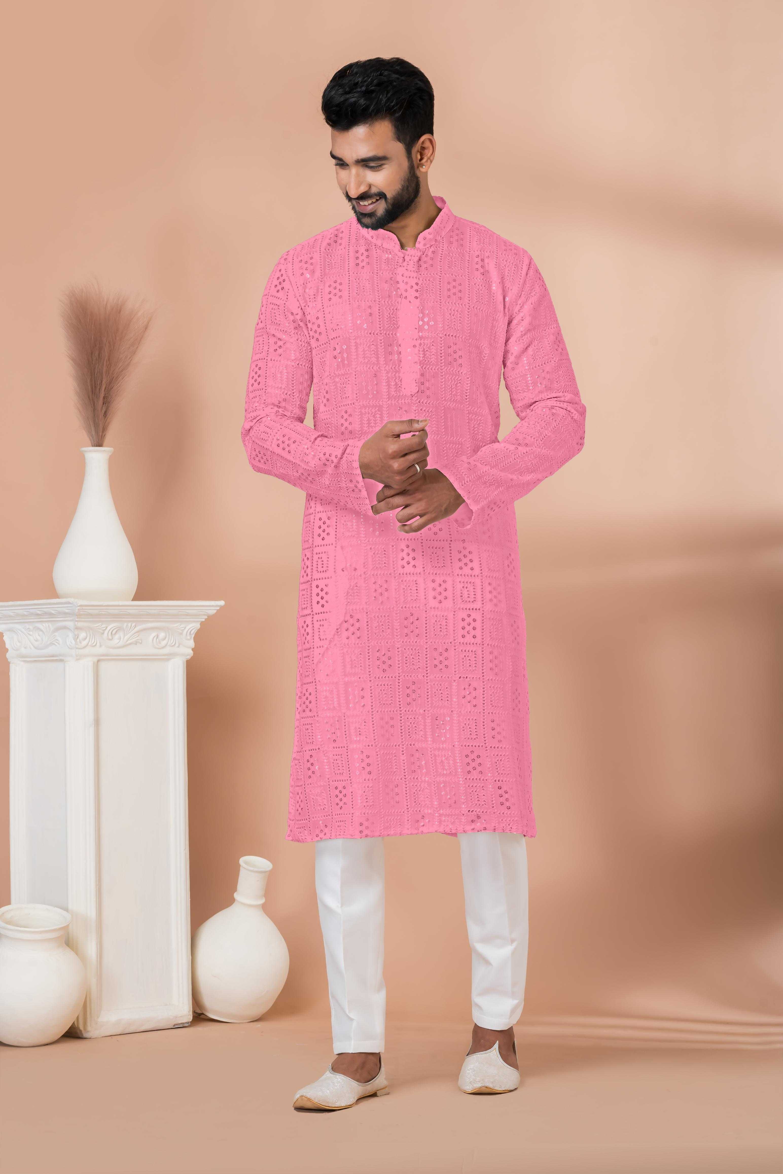 Ynf Georgette RIN223 3311F-A Mens Wear Wholesale Mens Kurtas Mens Kurta Pyjama Men Wedding kurta Manufacturer