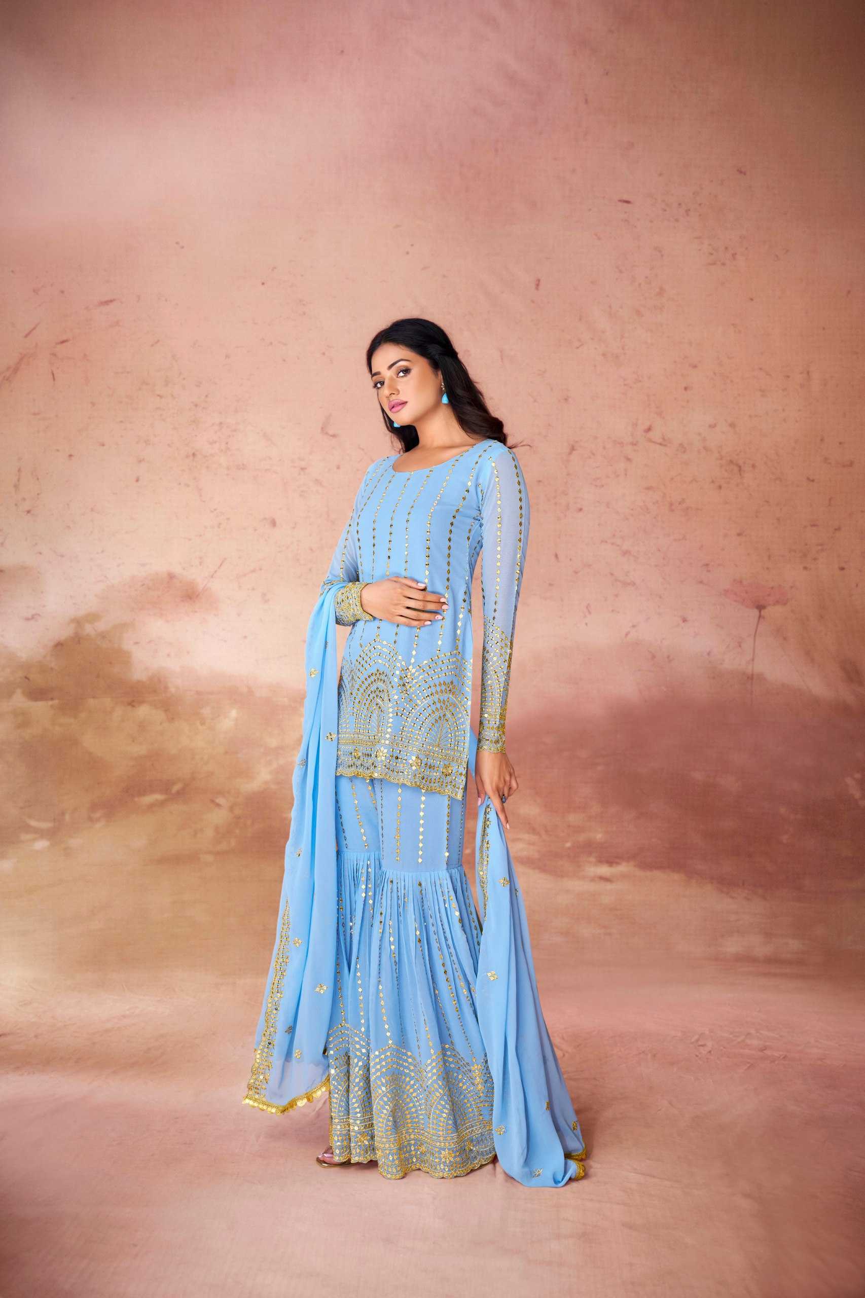 Ynf Georgette RIN228 314 Suits & Dresses Wholesale Ladies Suits Sharara Salwar Suits Embroidery Suits Wedding guest dresses Manufacturer