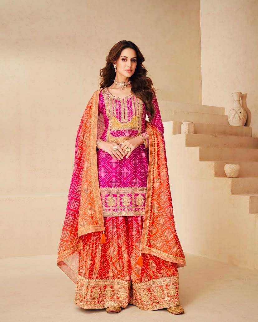 Ynf Heavy Chinnon Silk KESH158 9011 Suits & Dresses Wedding Collections Festive Collections Wholesale Sharara Salwar Suits Ladies Silk Suit Wedding Outfits Manufacturer