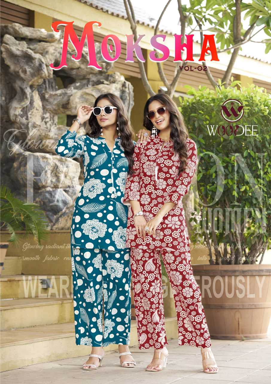 Ynf Heavy Rayon RIN190 WOODEE MOKSHA vol-2 Setwise Collections Wholesale Kurtis Catalogs Manufacturer