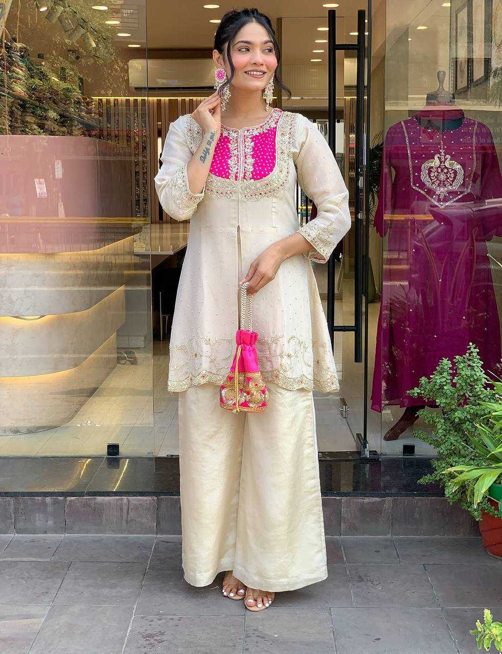 Ynf Heavy Roman Silk KESH499 5277 Western Wears Wholesale Co-ord Set Manufacturer