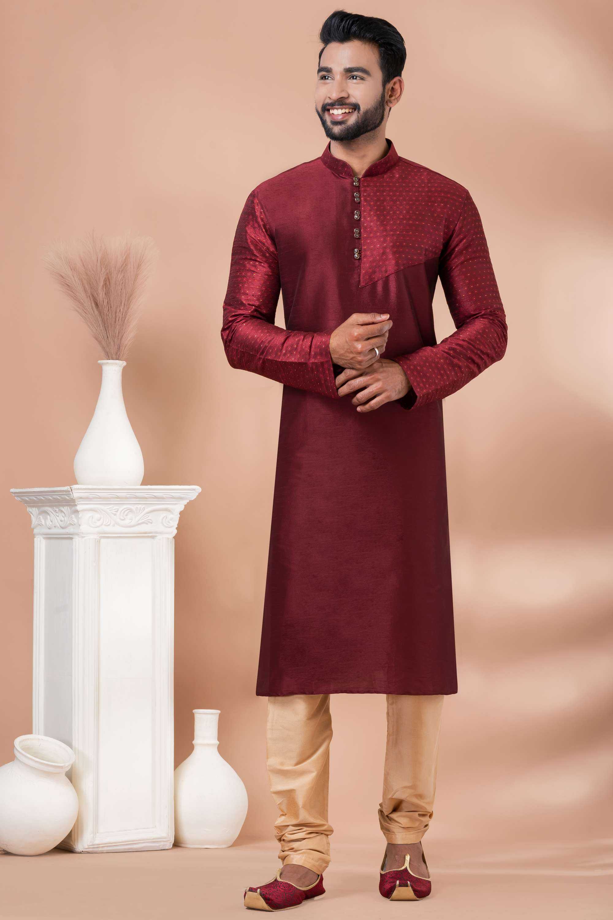 Ynf Jacquard RIN223 3371B Mens Wear Wholesale Mens Kurtas Mens Kurta Pyjama Men Wedding kurta Manufacturer