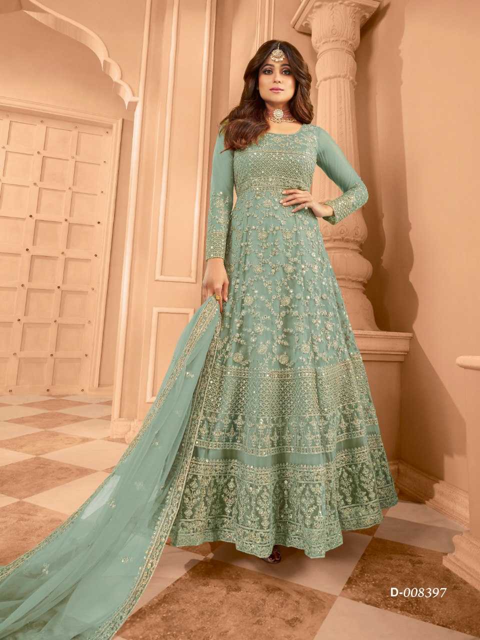 Ynf Japan Sartin KESH504 8397 Gowns Wholesale Embroidery Gowns Anarkali Gown Long Gowns Sequin Gowns Manufacturer