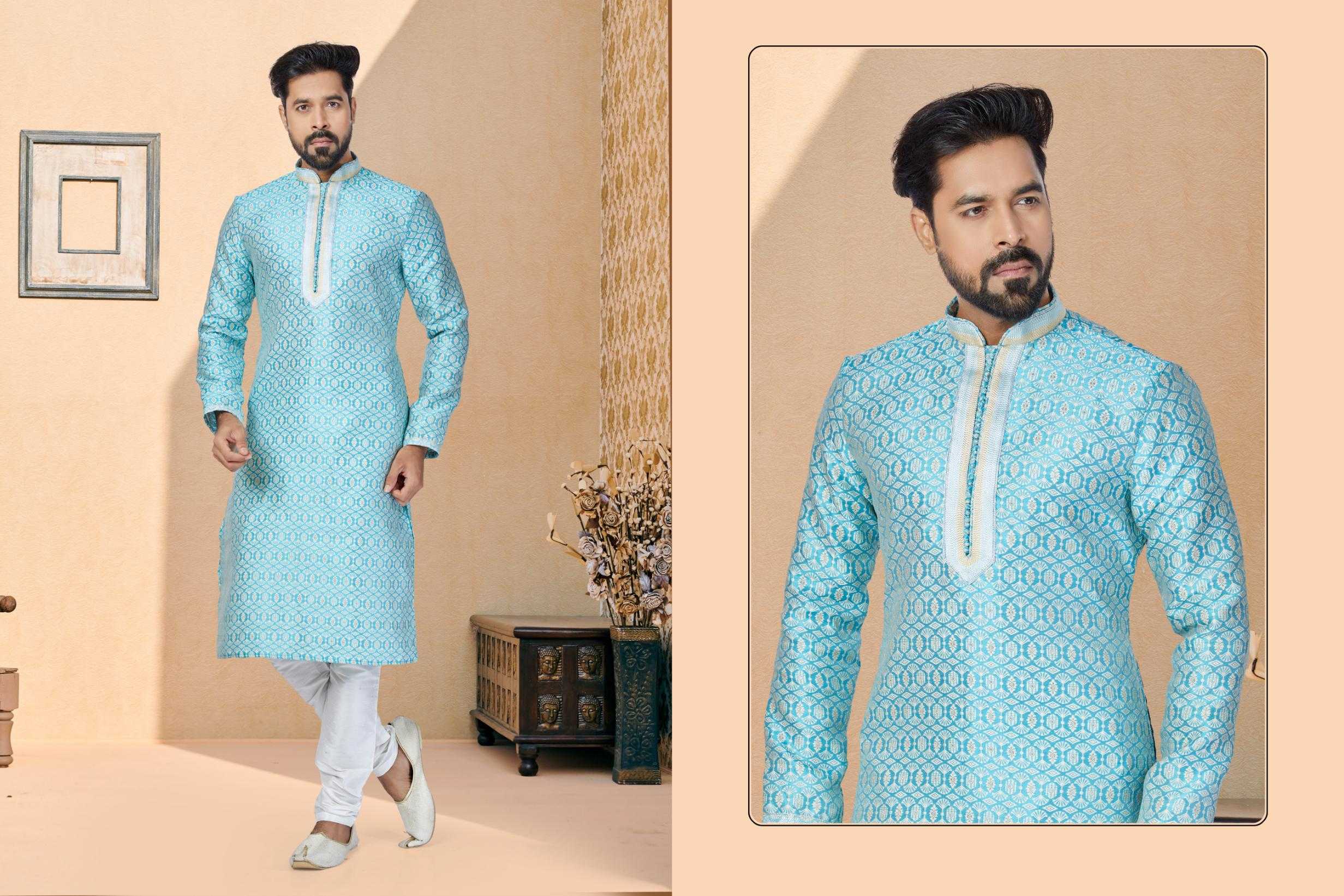 Ynf Jequard Silk RIN223 3068C Mens Wear Wholesale Mens Kurtas Mens Kurta Pyjama Men Wedding kurta Manufacturer