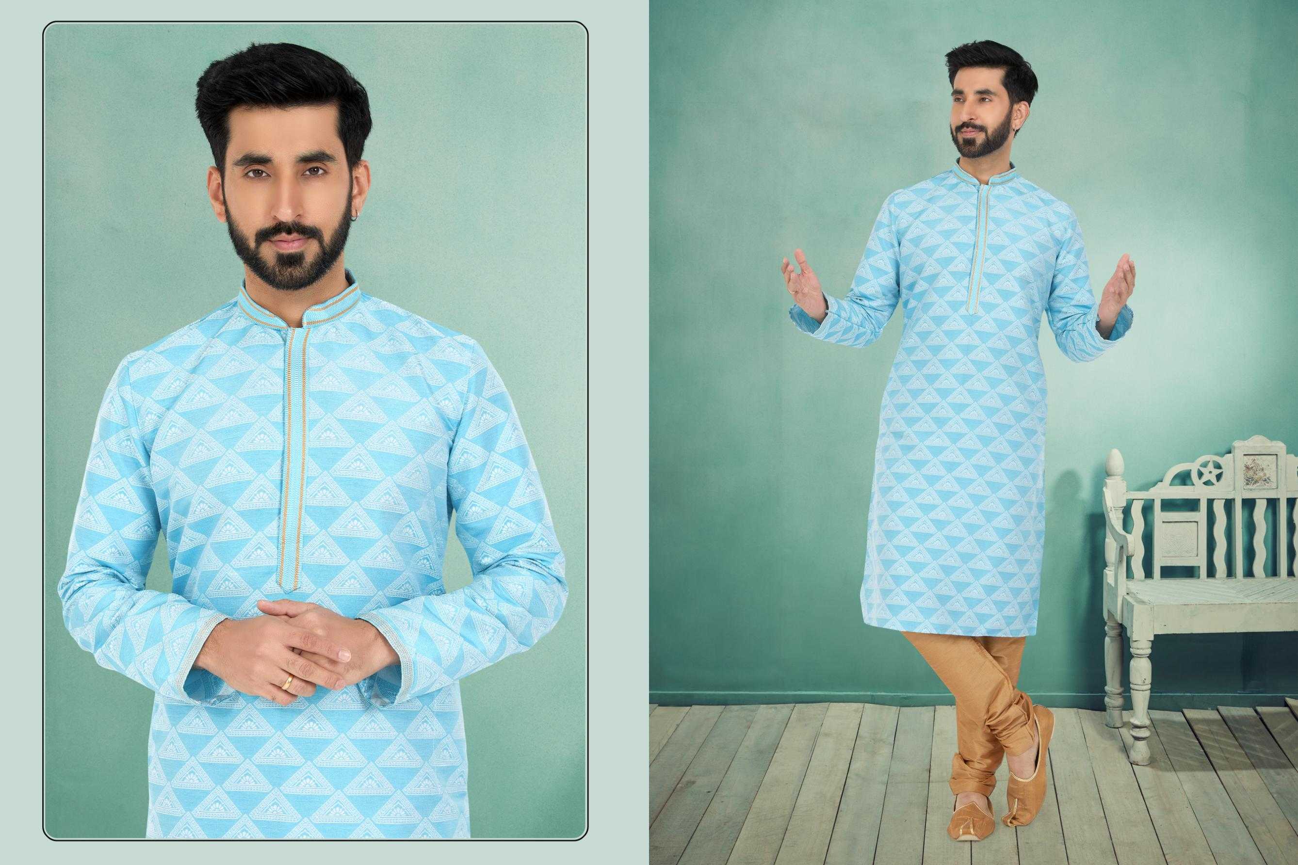 Ynf Jequard Silk RIN223 3069C Mens Wear Wholesale Mens Kurtas Mens Kurta Pyjama Men Wedding kurta Manufacturer