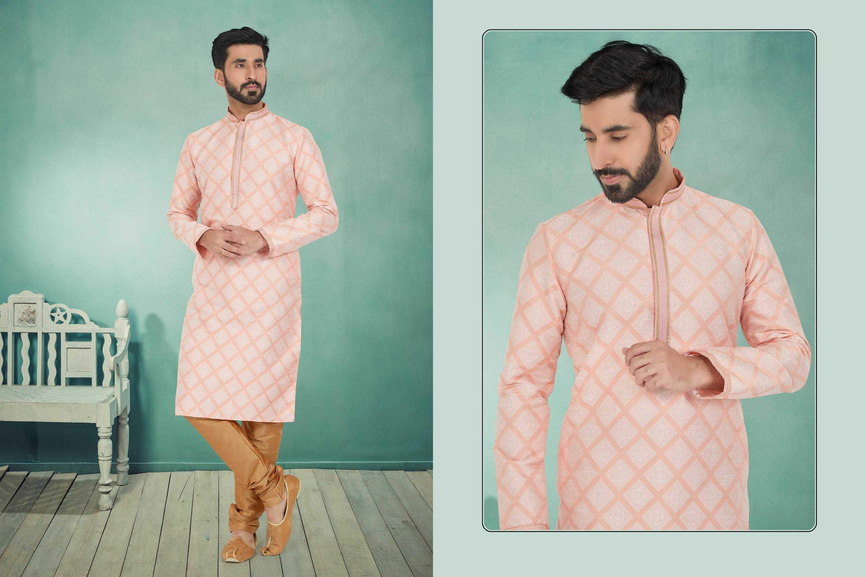 Ynf Jequard Silk RIN223 3070C Mens Wear Wholesale Mens Kurtas Mens Kurta Pyjama Men Wedding kurta Manufacturer