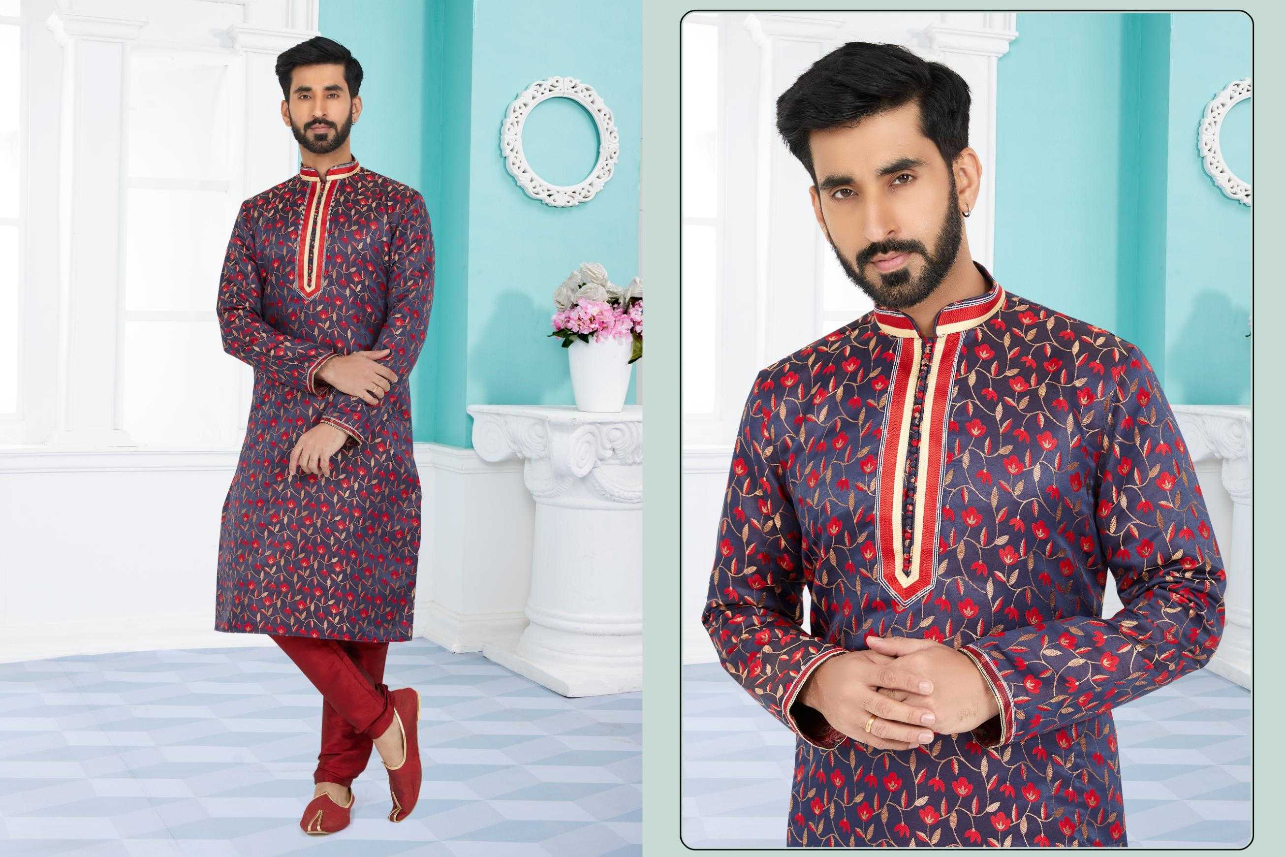 Ynf Jequard Silk RIN223 3073C Mens Wear Wholesale Mens Kurtas Mens Kurta Pyjama Men Wedding kurta Manufacturer