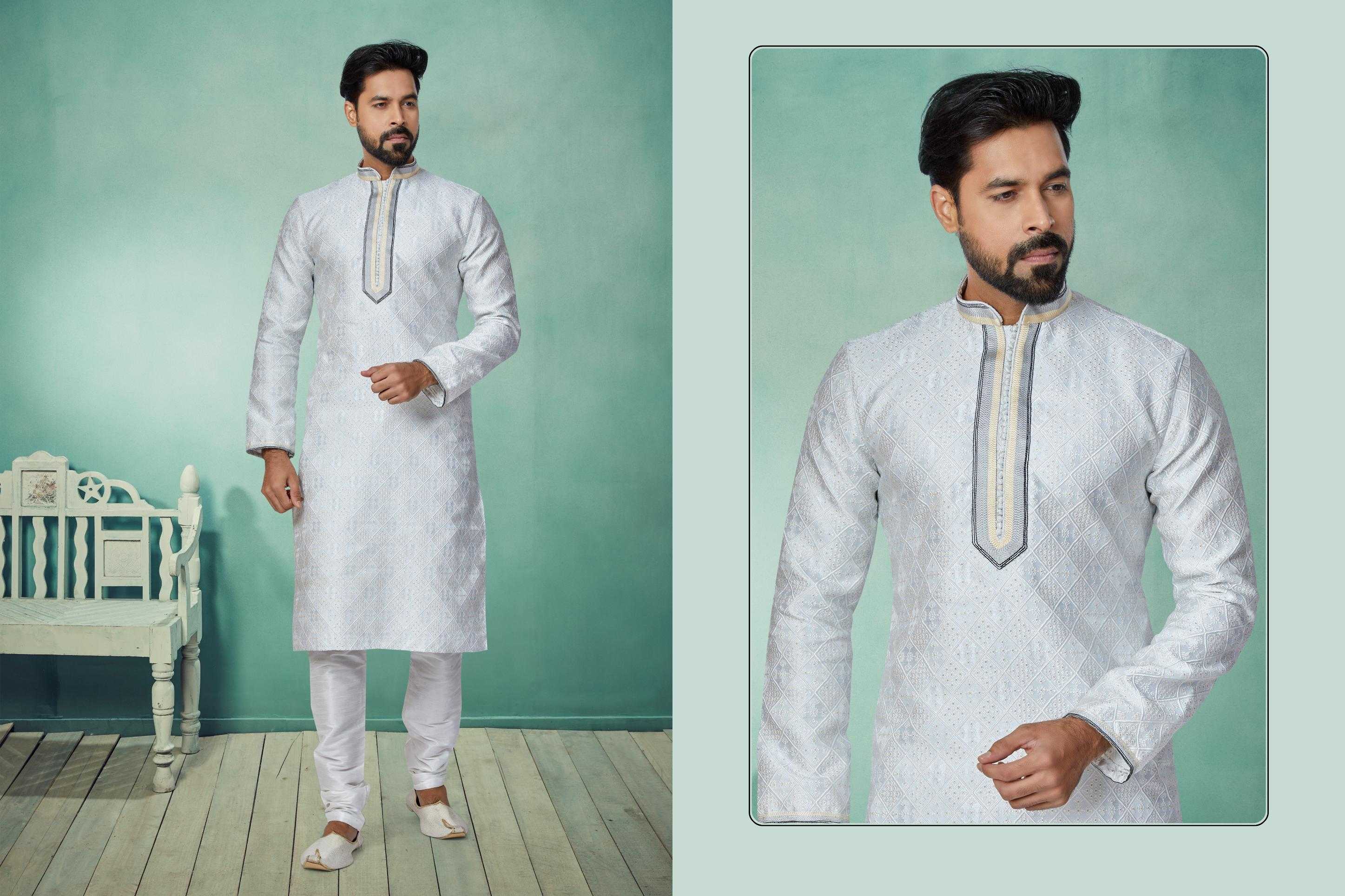 Ynf Jequard Silk RIN223 3094C Mens Wear Wholesale Mens Kurtas Mens Kurta Pyjama Men Wedding kurta Manufacturer