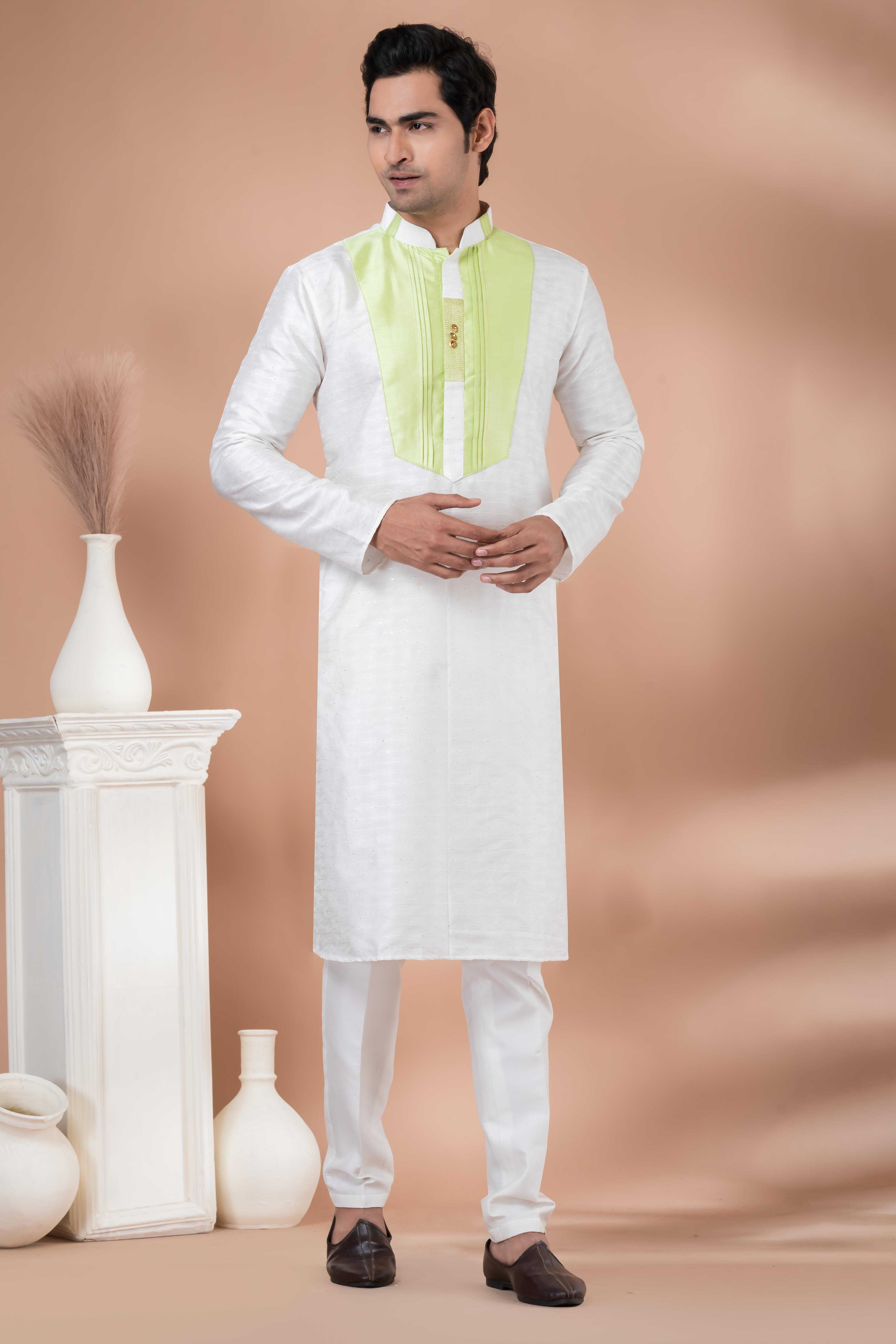 Ynf Jequard Silk RIN223 3360C Mens Wear Festive Collections Wholesale Mens Kurtas Mens Kurta Pyjama Onam Collections Manufacturer