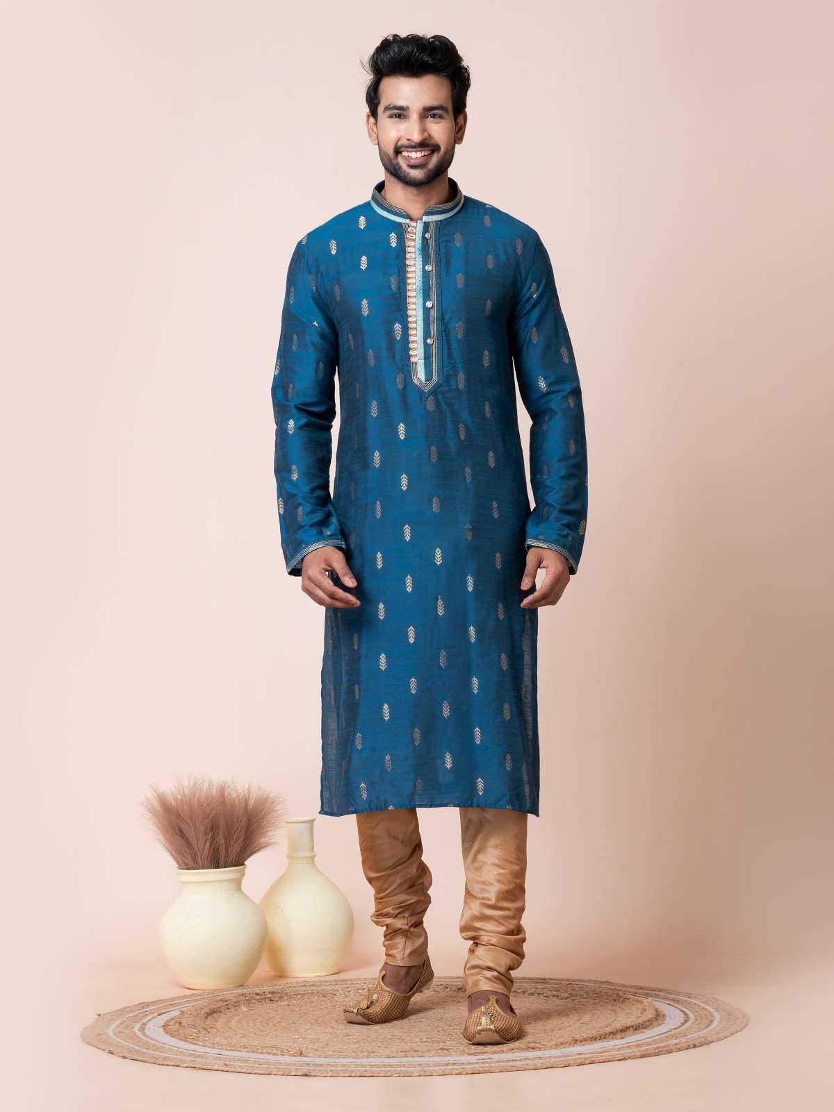 Ynf Jequard Silk RIN223 3467A Mens Wear Wholesale Mens Kurtas Mens Kurta Pyjama Men Wedding kurta Manufacturer