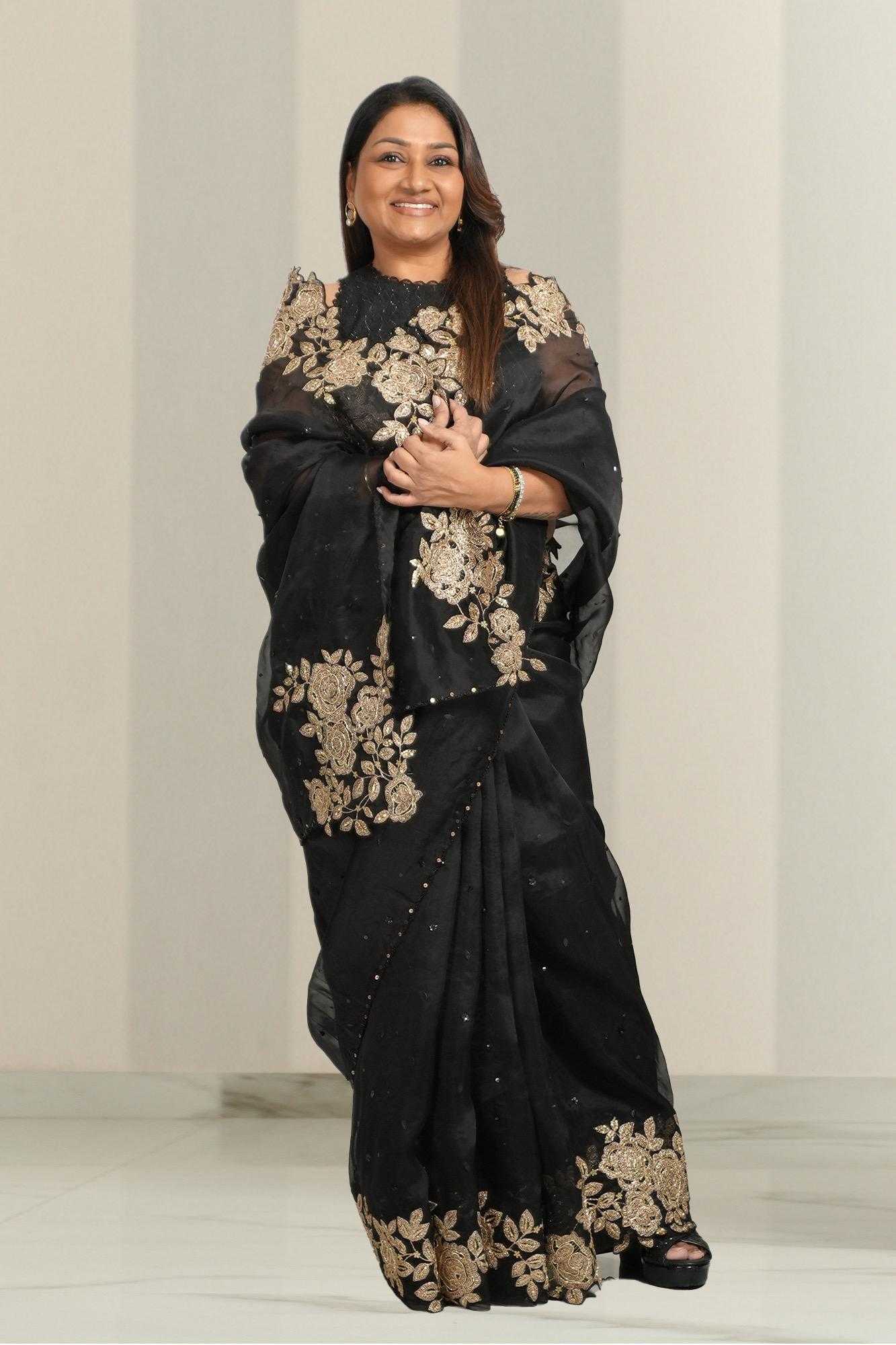 Ynf Jimmy Choo RIN164 Stunning black Sarees Wedding Collections Festive Collections Wholesale Designer Sarees Jimmy Choo Sarees Black Sarees Manufacturer