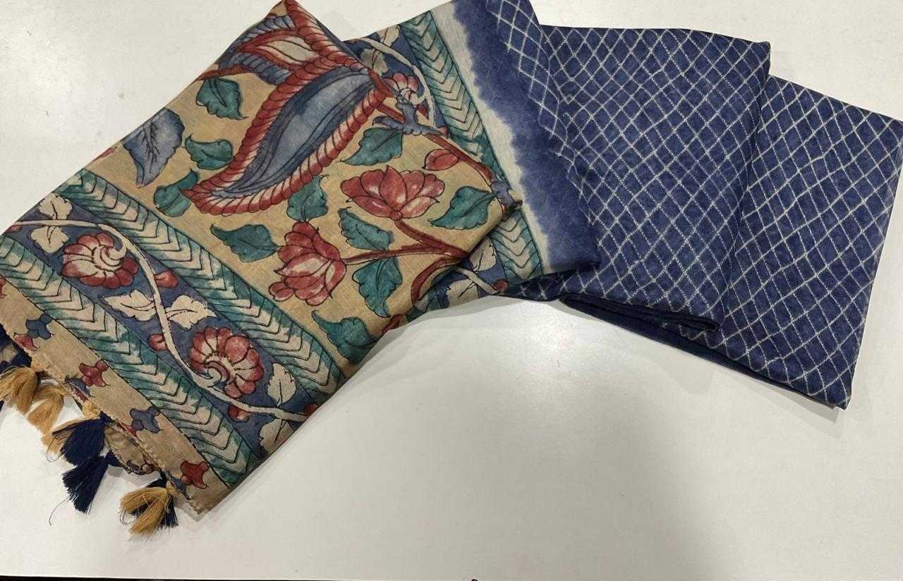 Ynf Linen KESH484 310 Sarees Wedding Collections Festive Collections Wholesale Printed Sarees Kalamkari Sarees Linen Sarees Manufacturer