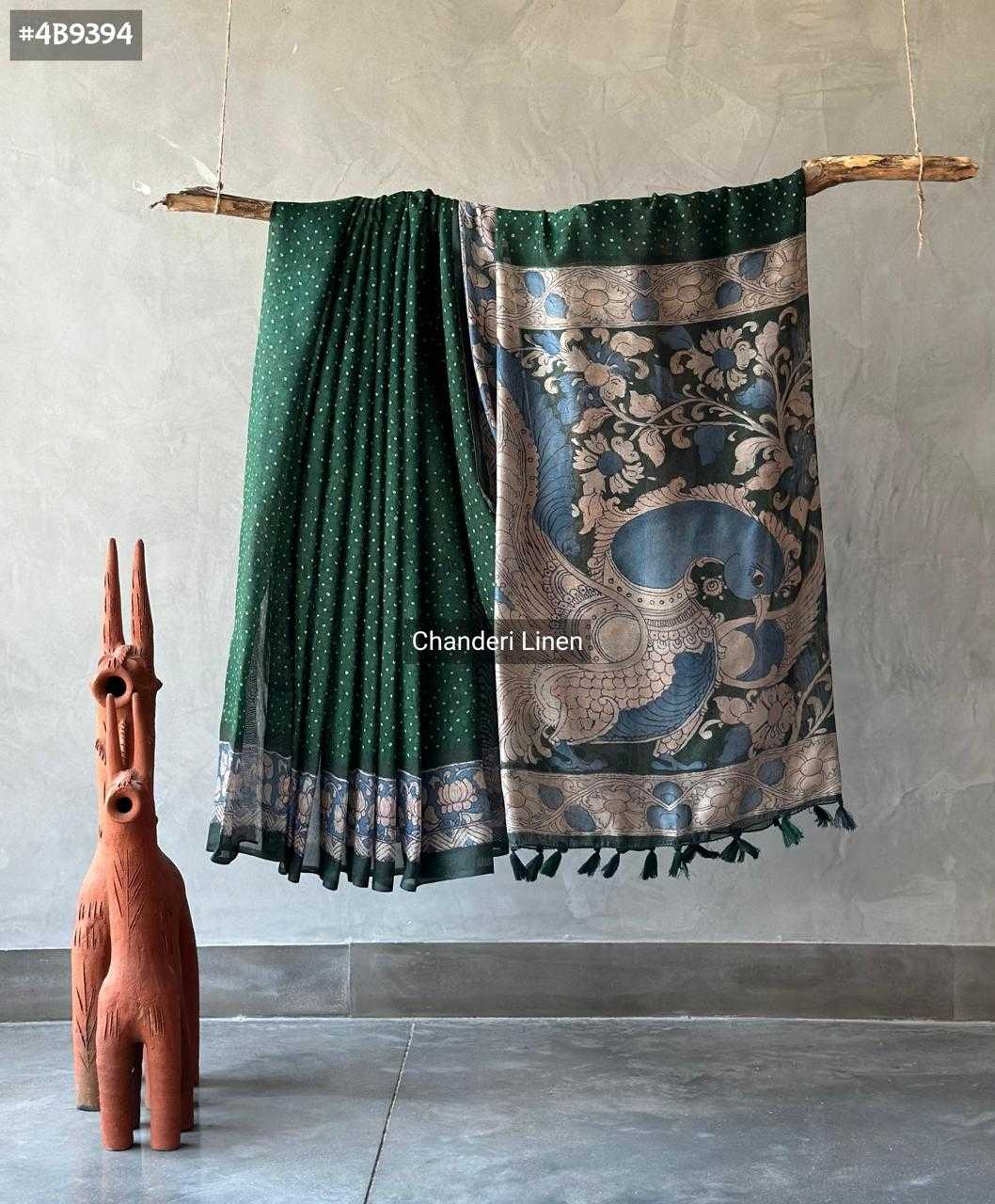 Ynf Linen KESH484 NEVER MISS Sarees Wedding Collections Festive Collections Wholesale Printed Sarees Ajrakh Sarees Linen Sarees Manufacturer