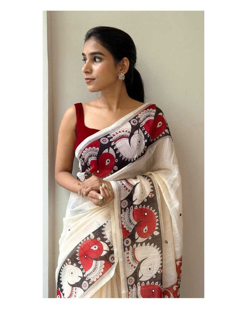 Ynf Linen KESH495 plain linen Sarees Wholesale Designer Sarees Ready To Wear Sarees Party Wear Sarees Manufacturer
