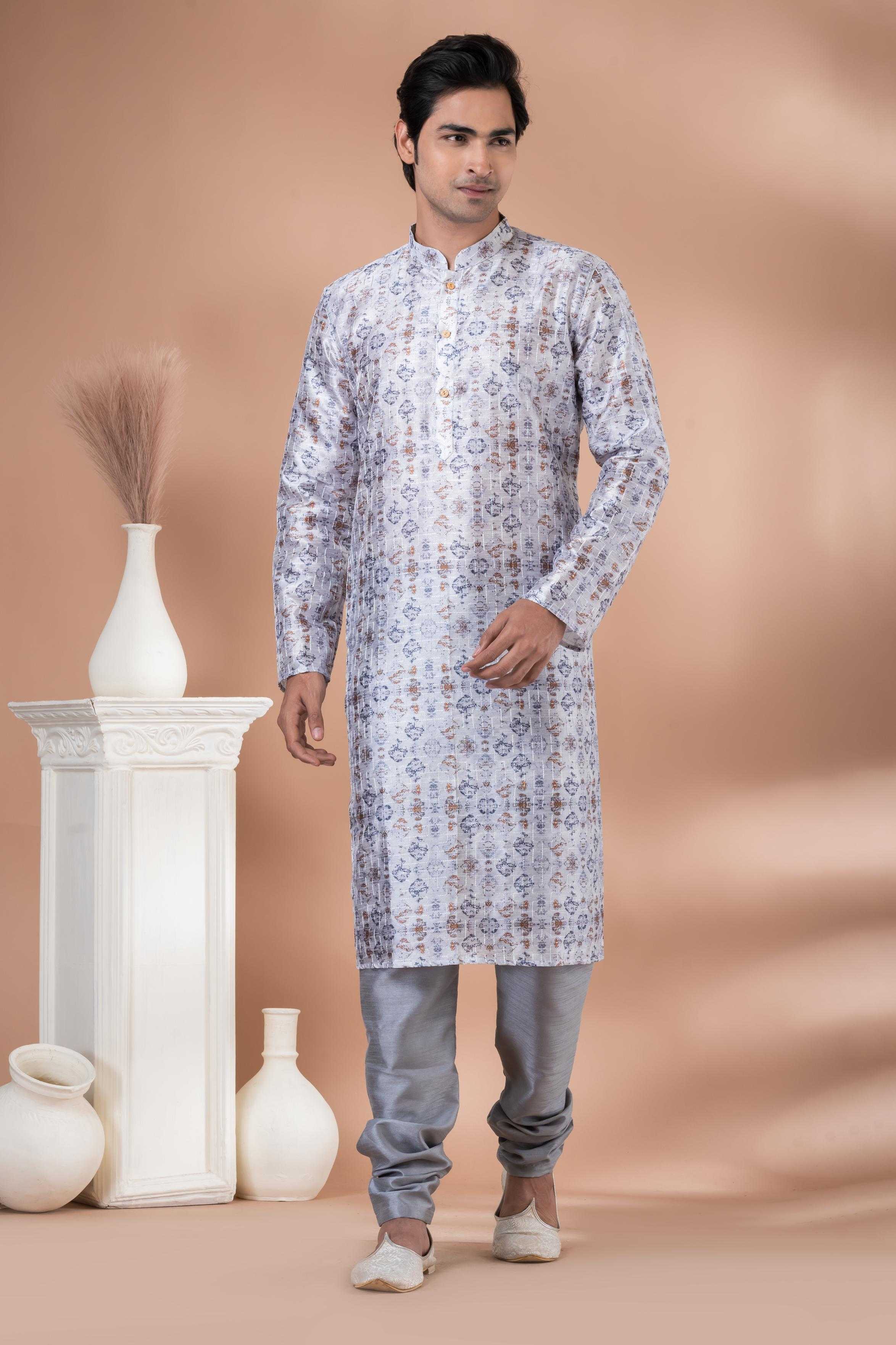 Ynf Mono Slub RIN223 3345B Mens Wear Wholesale Mens Kurtas Mens Kurta Pyjama Men Wedding kurta Manufacturer