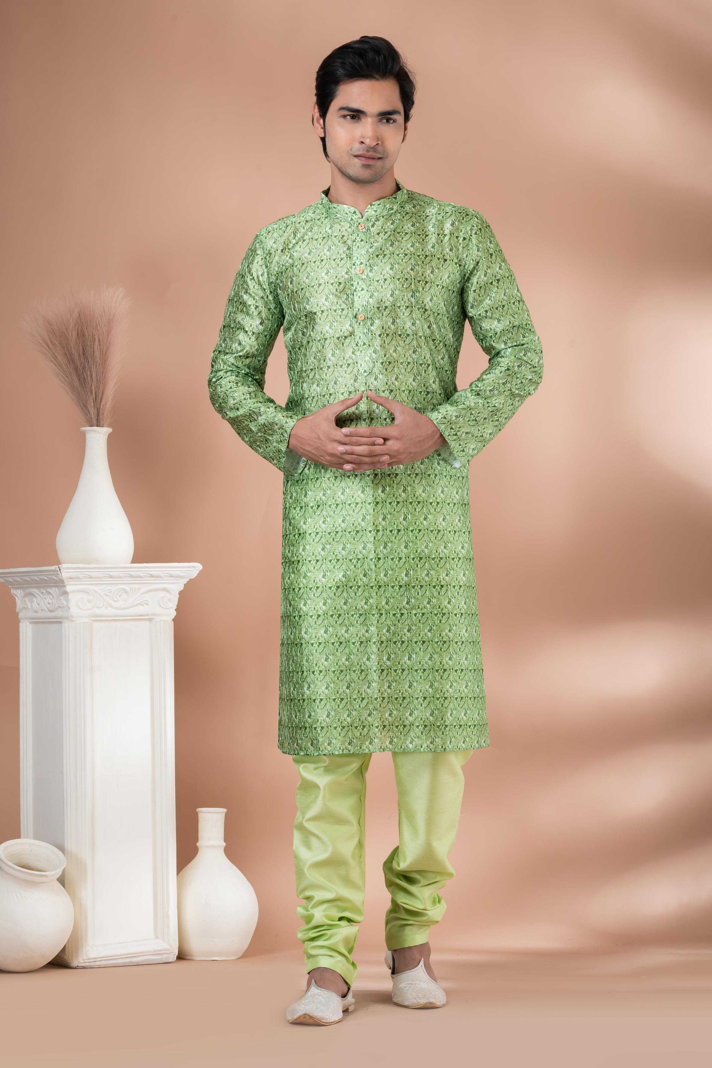 Ynf Mono Slub RIN223 3346B Mens Wear Wholesale Mens Kurtas Mens Kurta Pyjama Men Wedding kurta Manufacturer