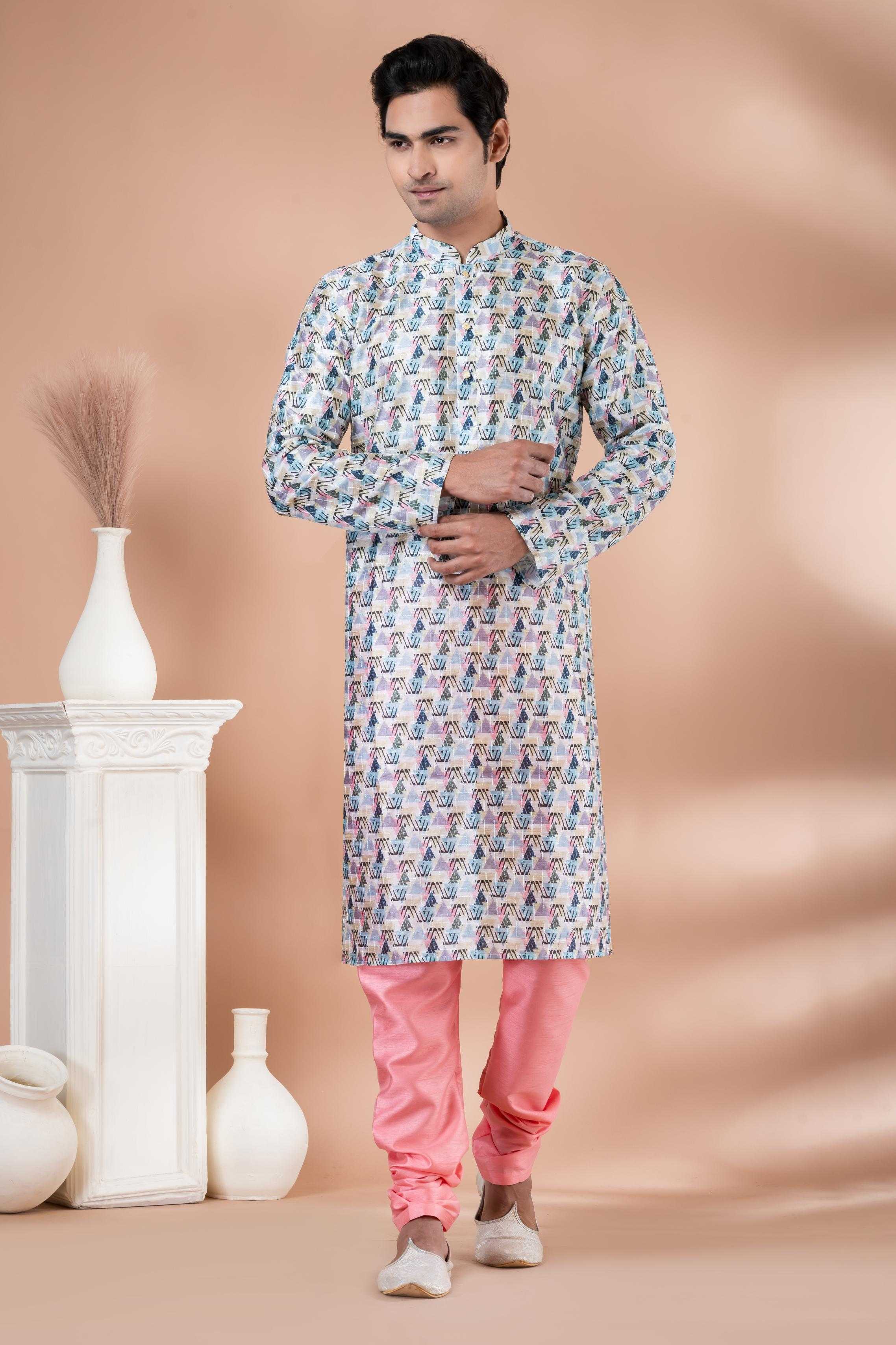 Ynf Mono Slub RIN223 3350C Mens Wear Wholesale Mens Kurtas Mens Kurta Pyjama Men Wedding kurta Manufacturer