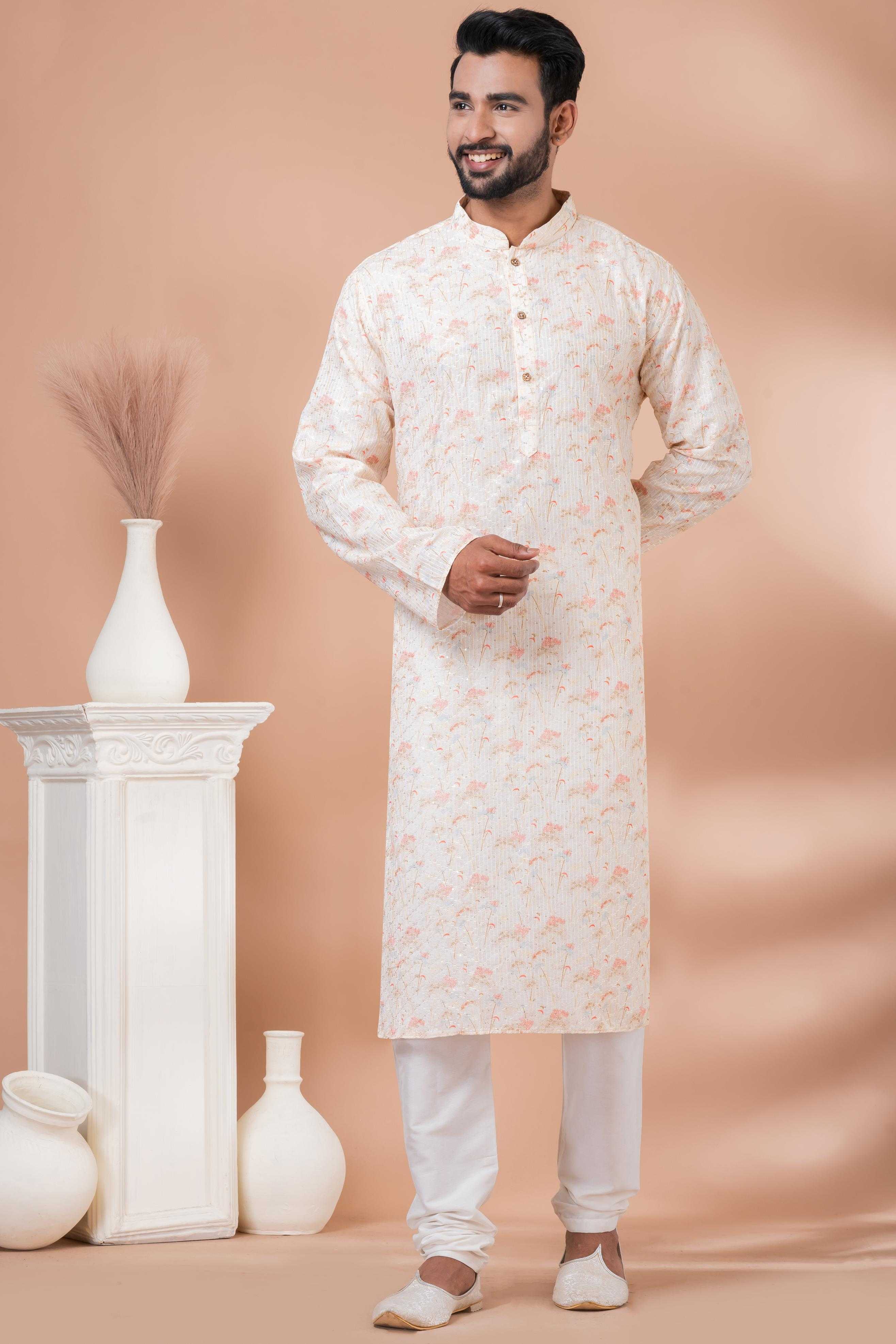 Ynf Mono Slub RIN223 3389C Mens Wear Festive Collections Wholesale Mens Kurtas Mens Kurta Pyjama Onam Collections Manufacturer