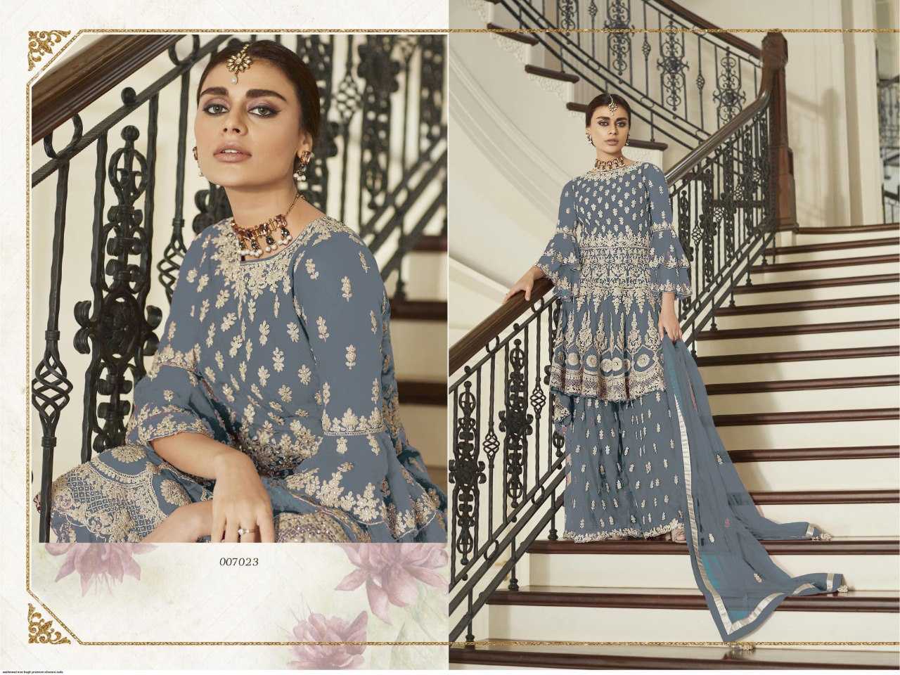Ynf Net KESH504 7023 Suits & Dresses Wedding Collections Festive Collections Wholesale Embroidery Suits Palazzo Suit Net Suit Manufacturer