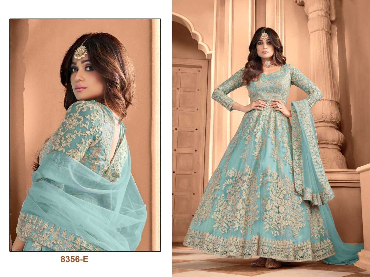 Ynf Net KESH504 8356 Gowns Wedding Collections Bollywood Collections Wholesale Embroidery Gowns Net Gowns Shamita Shetty Manufacturer