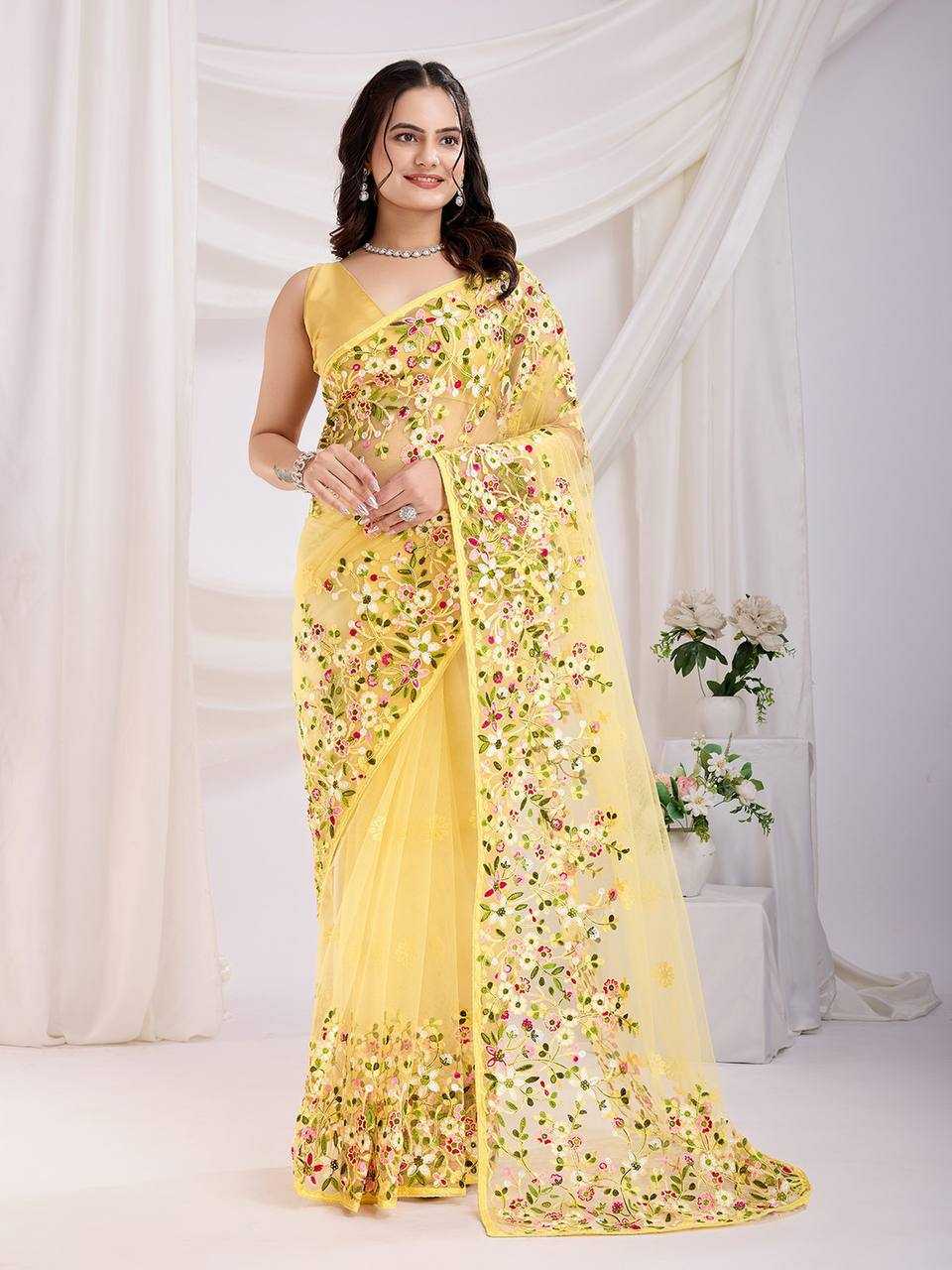 Ynf Net RIN188 Vaamika21 Sarees Wholesale Fancy Sarees Net Sarees Embroidered Sarees Manufacturer