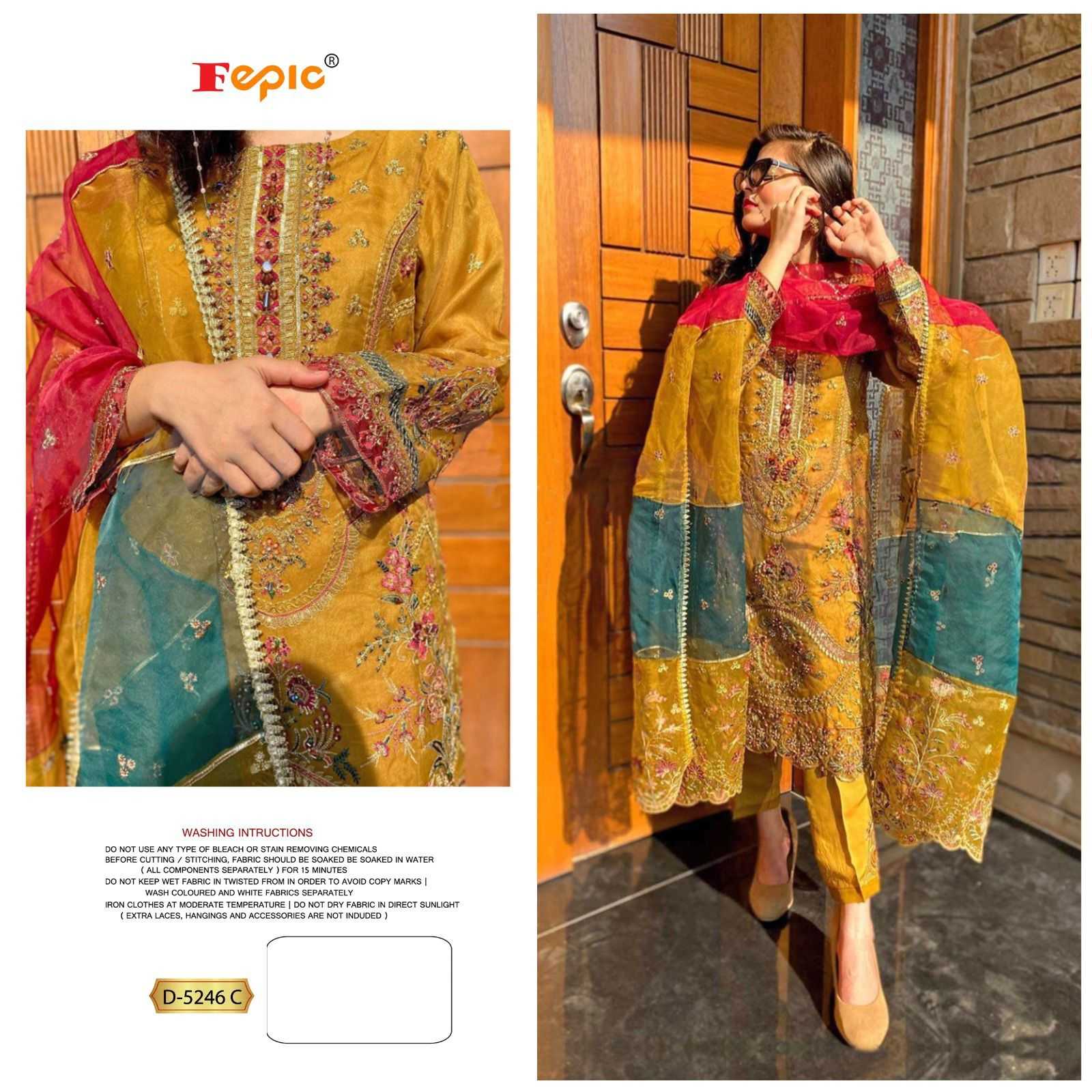 Ynf Organza KESH446 FEPIC-ROSEMEEN-D 5246 Suits & Dresses Wedding Collections Wholesale Embroidery Suits Party wear suits Designer Suits Manufacturer