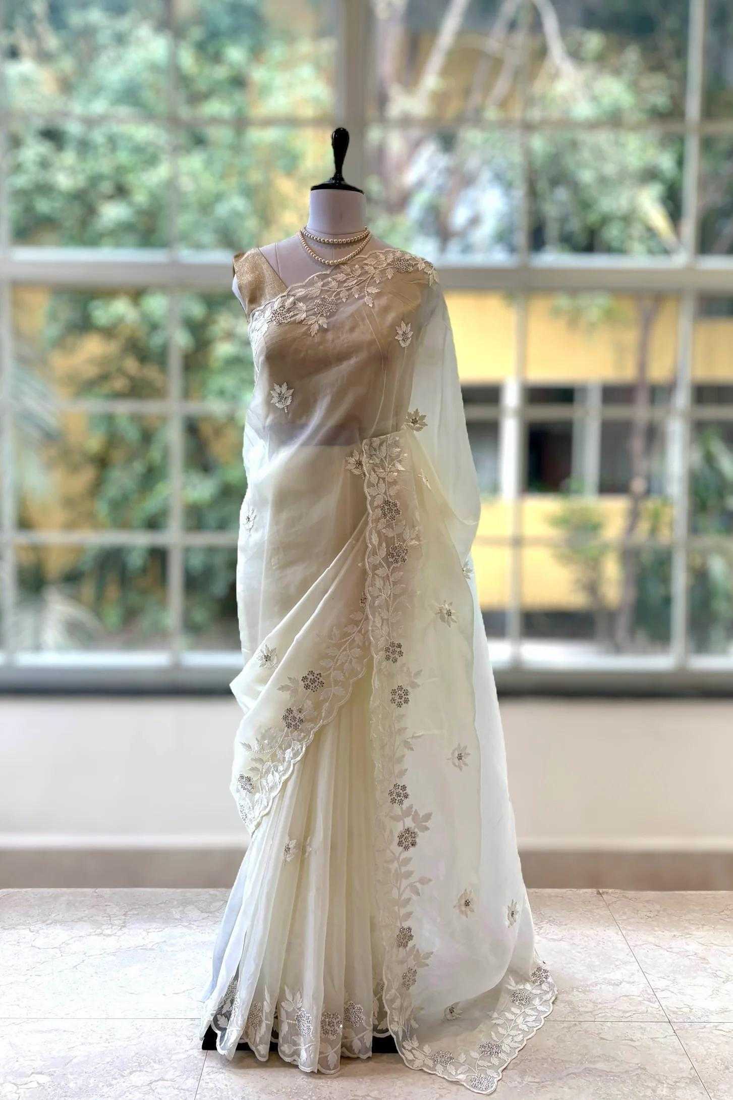 Ynf Organza RIN164 Siroski Sarees Wedding Collections Festive Collections Wholesale Organza Sarees Embroidered Sarees Onam Collections Manufacturer
