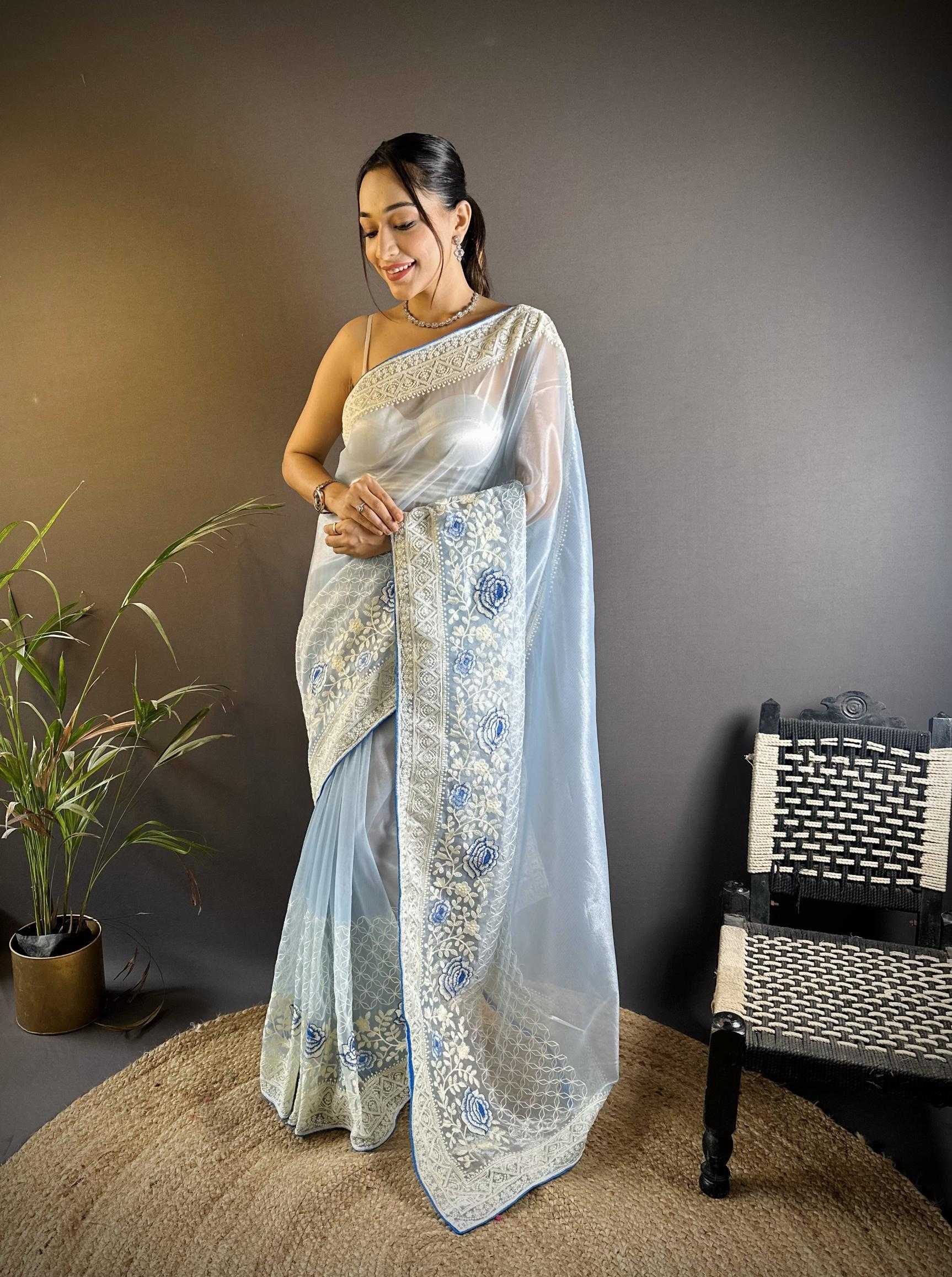 Ynf Organza RIN211 Mohini-Vol-13 Sarees Wholesale Fancy Sarees Embroidered Sarees Viscose Saree Manufacturer