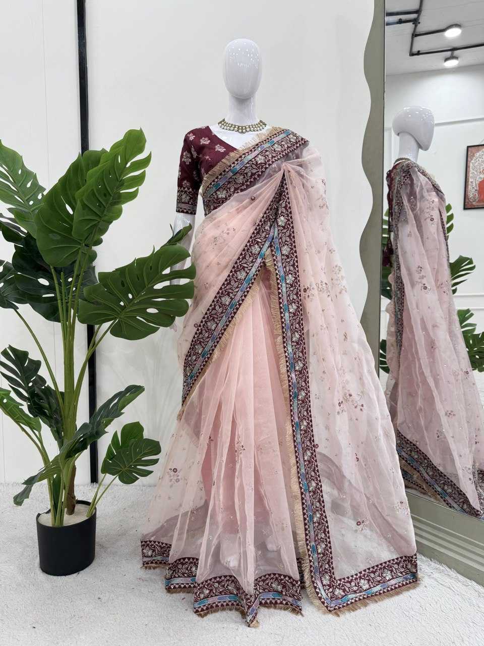 Ynf Organza Silk RIN133 595 Silk Sarees Wholesale Party Wear Silk Sarees Designer Silk Sarees Manufacturer