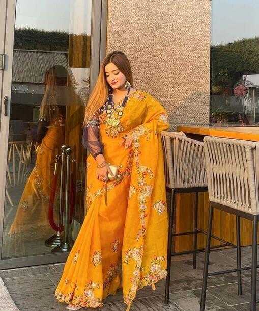Ynf Organza Silk RIN134 084 Silk Sarees Wedding Collections Festive Collections Wholesale Soft Silk Sarees Designer Silk Sarees Haldi Outfits Manufacturer
