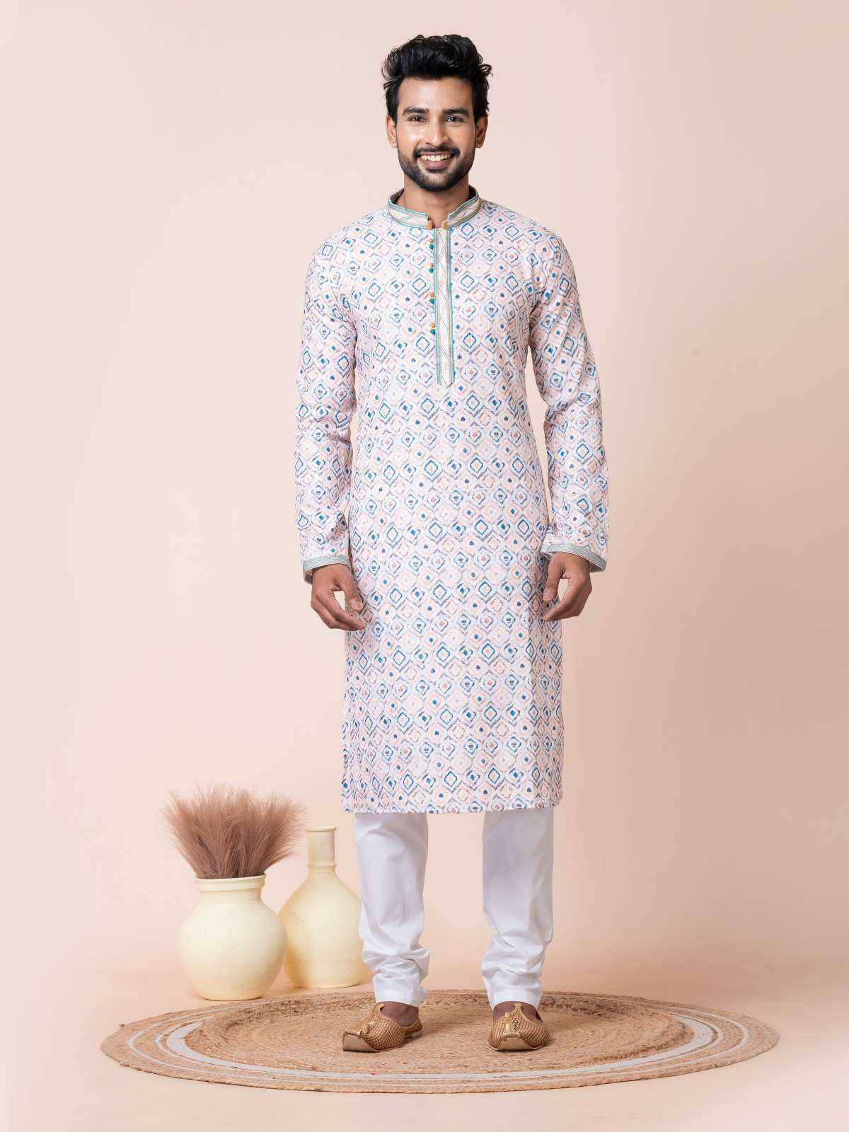Ynf Poly Cotton RIN223 3472B Mens Wear Wholesale Mens Kurtas Mens Kurta Pyjama Men Wedding kurta Manufacturer