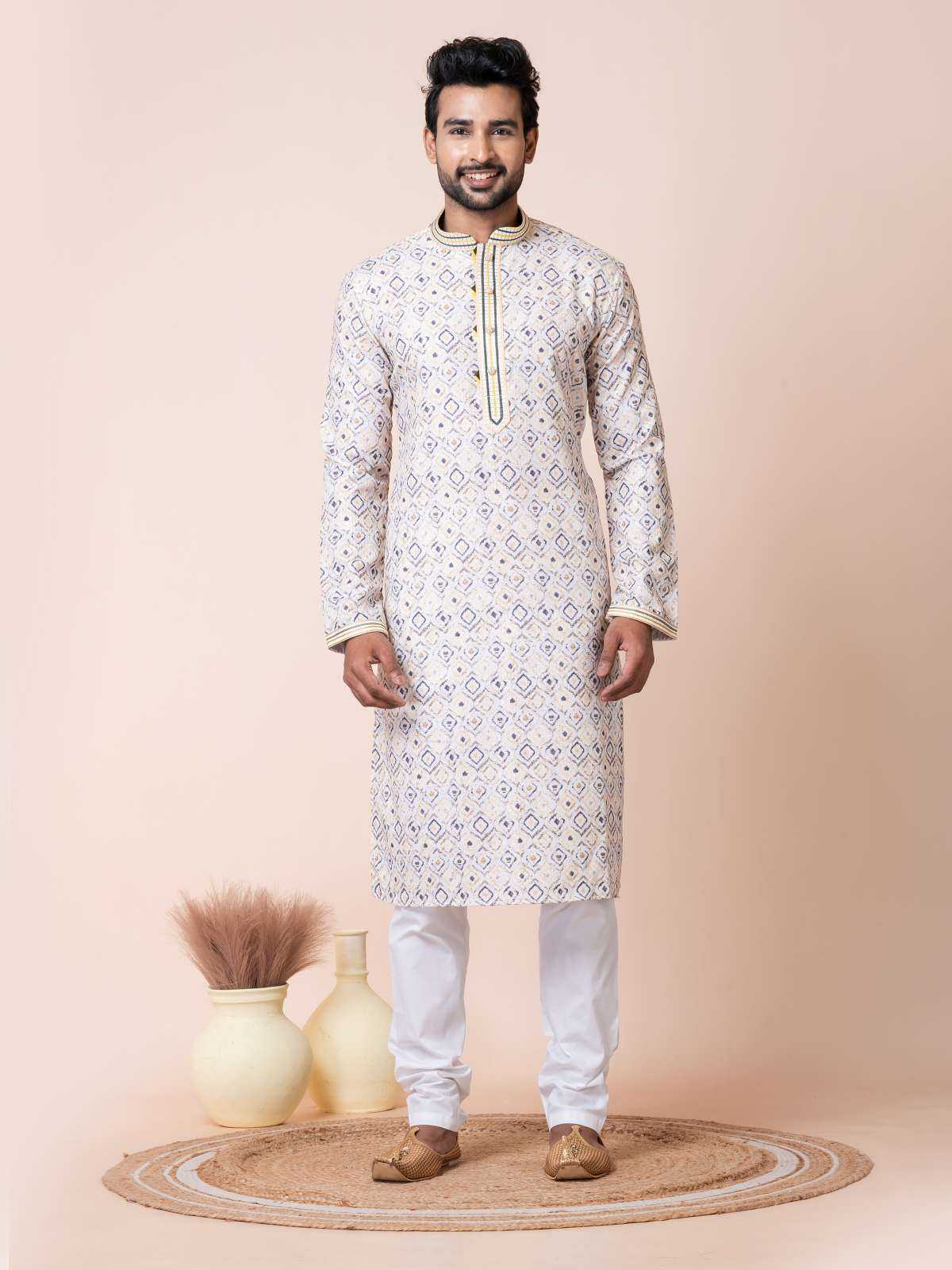 Ynf Poly Cotton RIN223 3473B Mens Wear Wholesale Mens Kurtas Mens Kurta Pyjama Men Wedding kurta Manufacturer