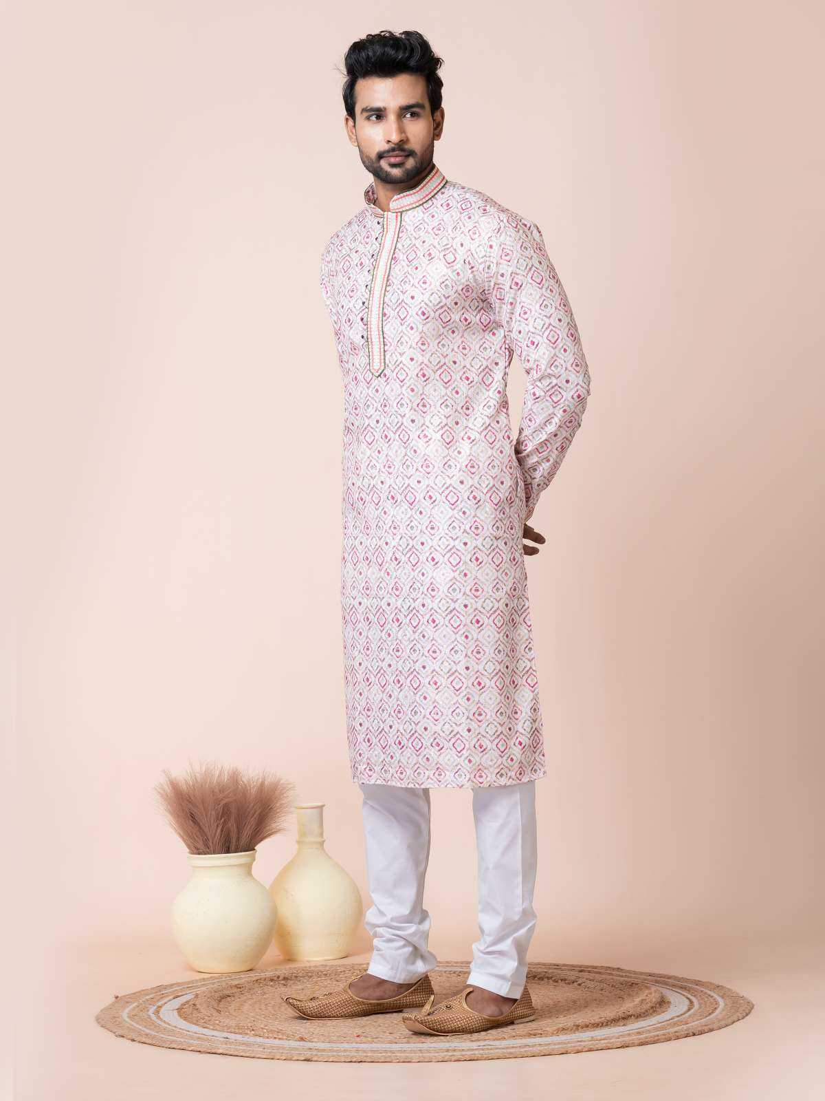 Ynf Poly Cotton RIN223 3474A Mens Wear Wholesale Mens Kurtas Mens Kurta Pyjama Men Wedding kurta Manufacturer