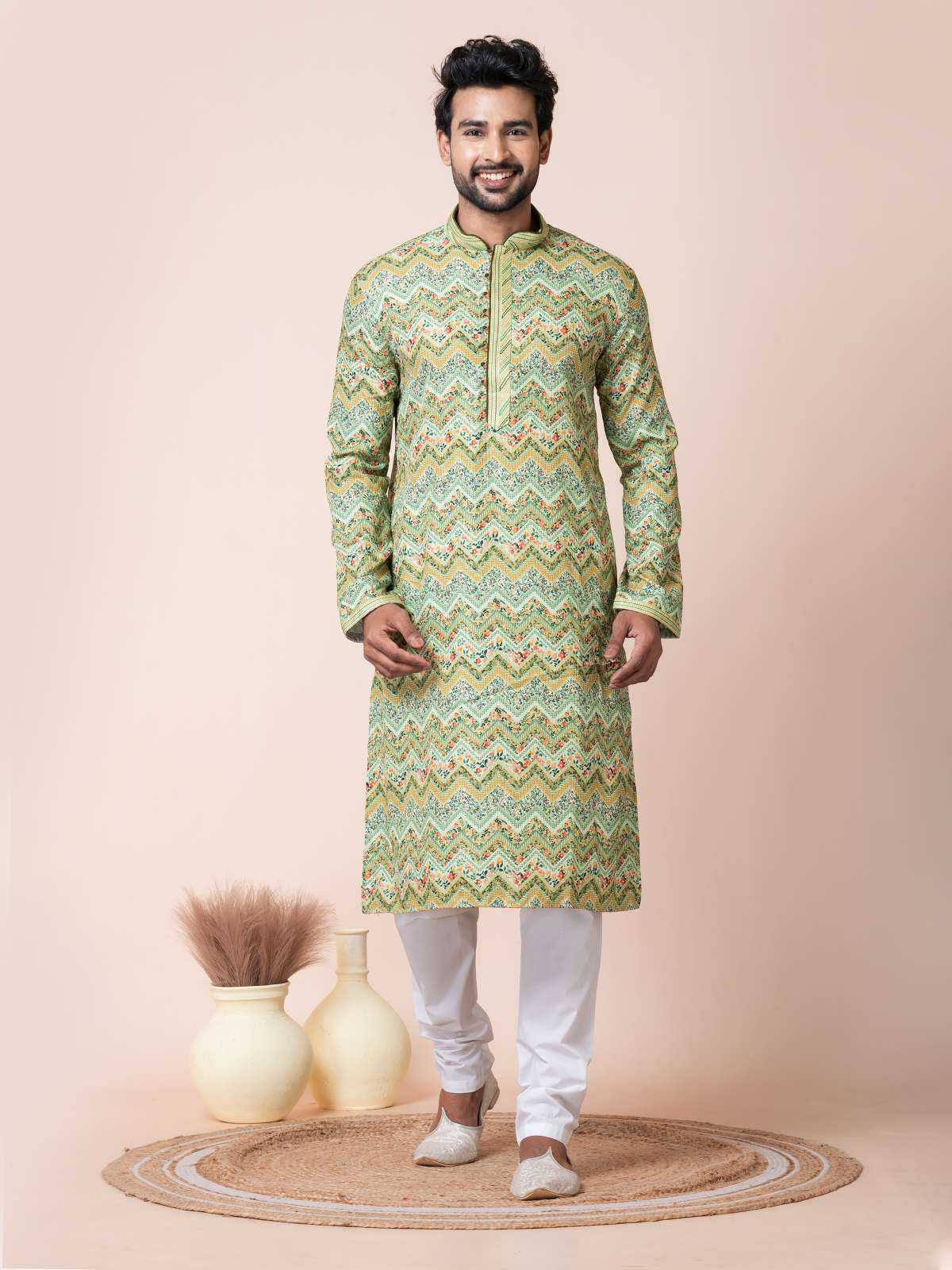 Ynf Poly Cotton RIN223 3475A Mens Wear Wholesale Mens Kurtas Mens Kurta Pyjama Men Wedding kurta Manufacturer