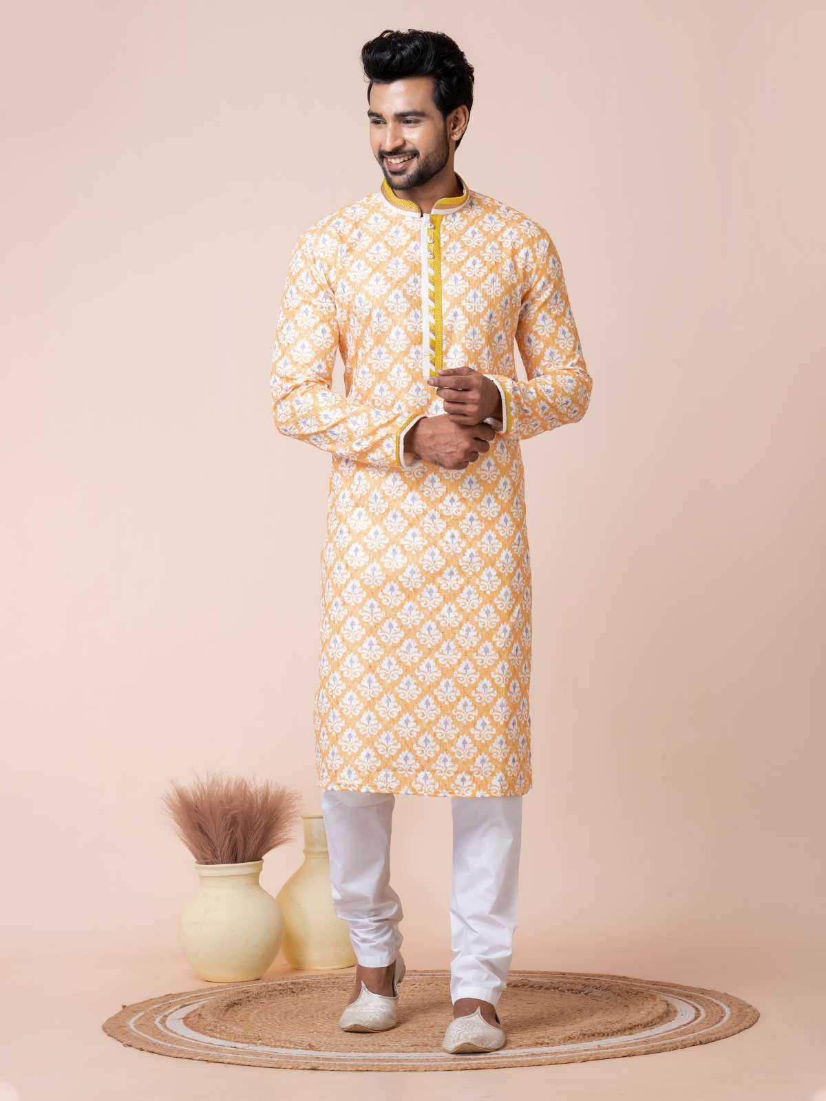 Ynf Poly Cotton RIN223 3478A Mens Wear Wholesale Mens Kurtas Mens Kurta Pyjama Men Wedding kurta Manufacturer