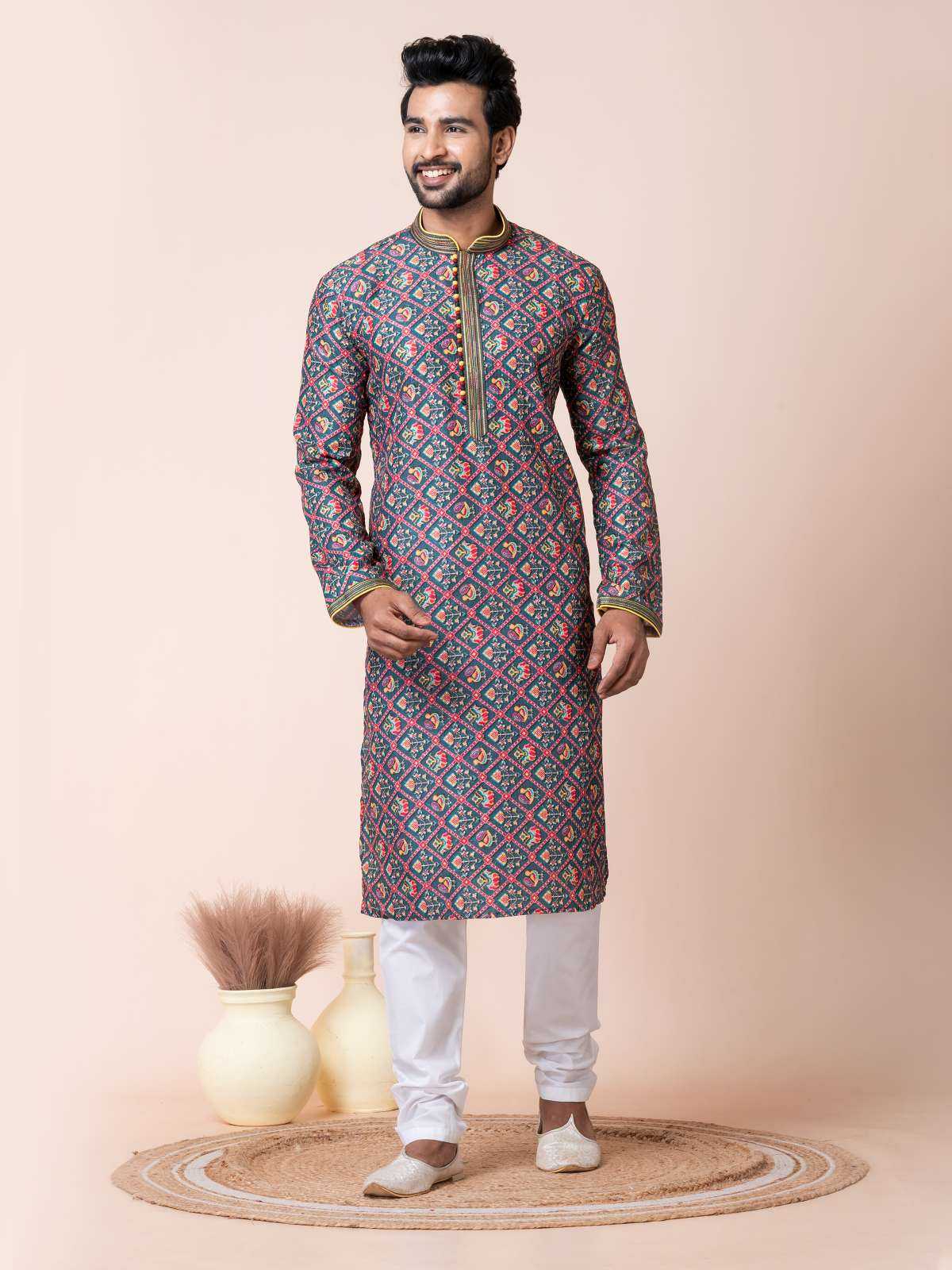 Ynf Poly Cotton RIN223 3479B Mens Wear Wholesale Mens Kurtas Mens Kurta Pyjama Men Wedding kurta Manufacturer
