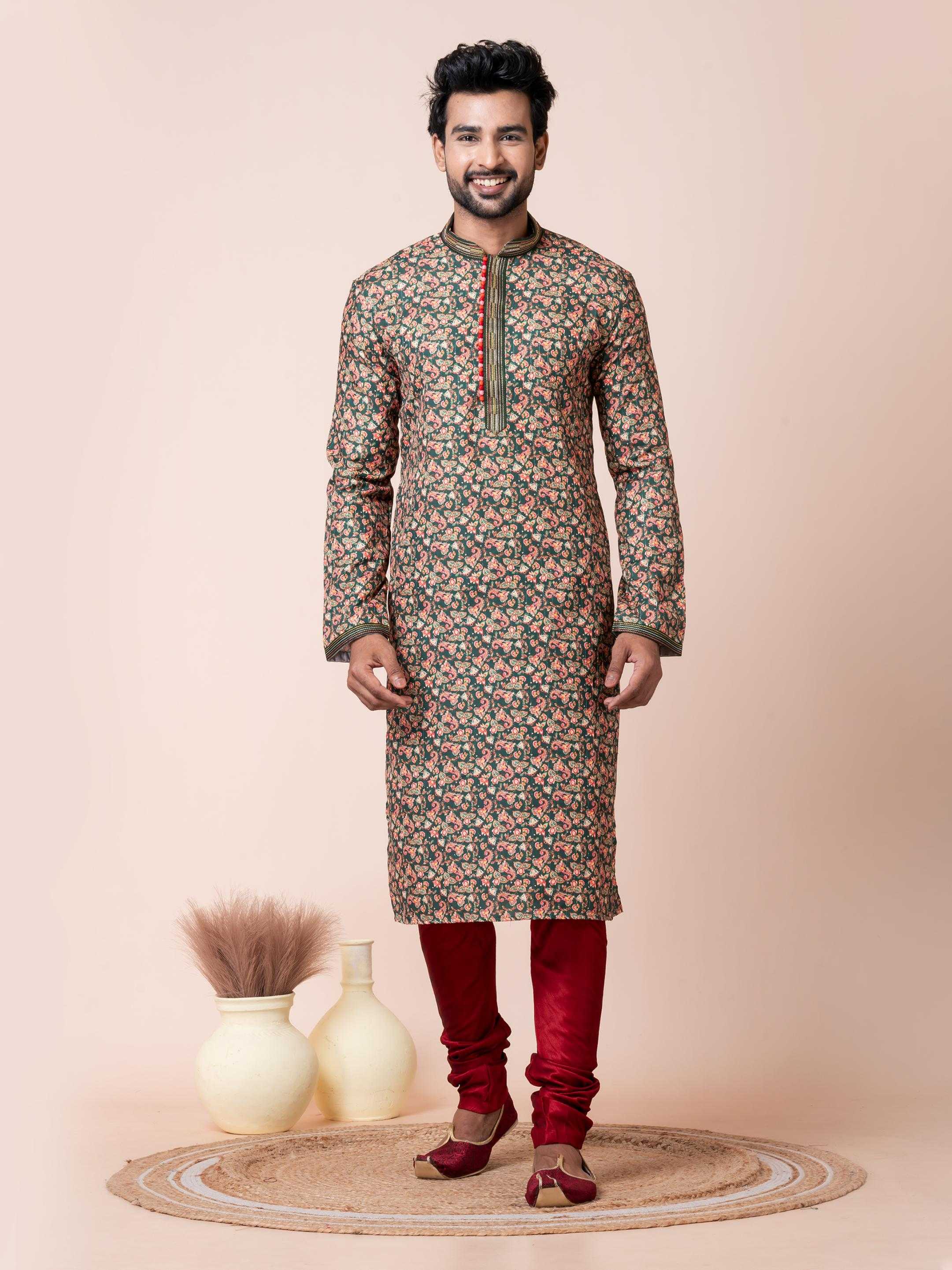 Ynf Poly Cotton RIN223 3482B Mens Wear Wholesale Mens Kurtas Mens Kurta Pyjama Men Wedding kurta Manufacturer