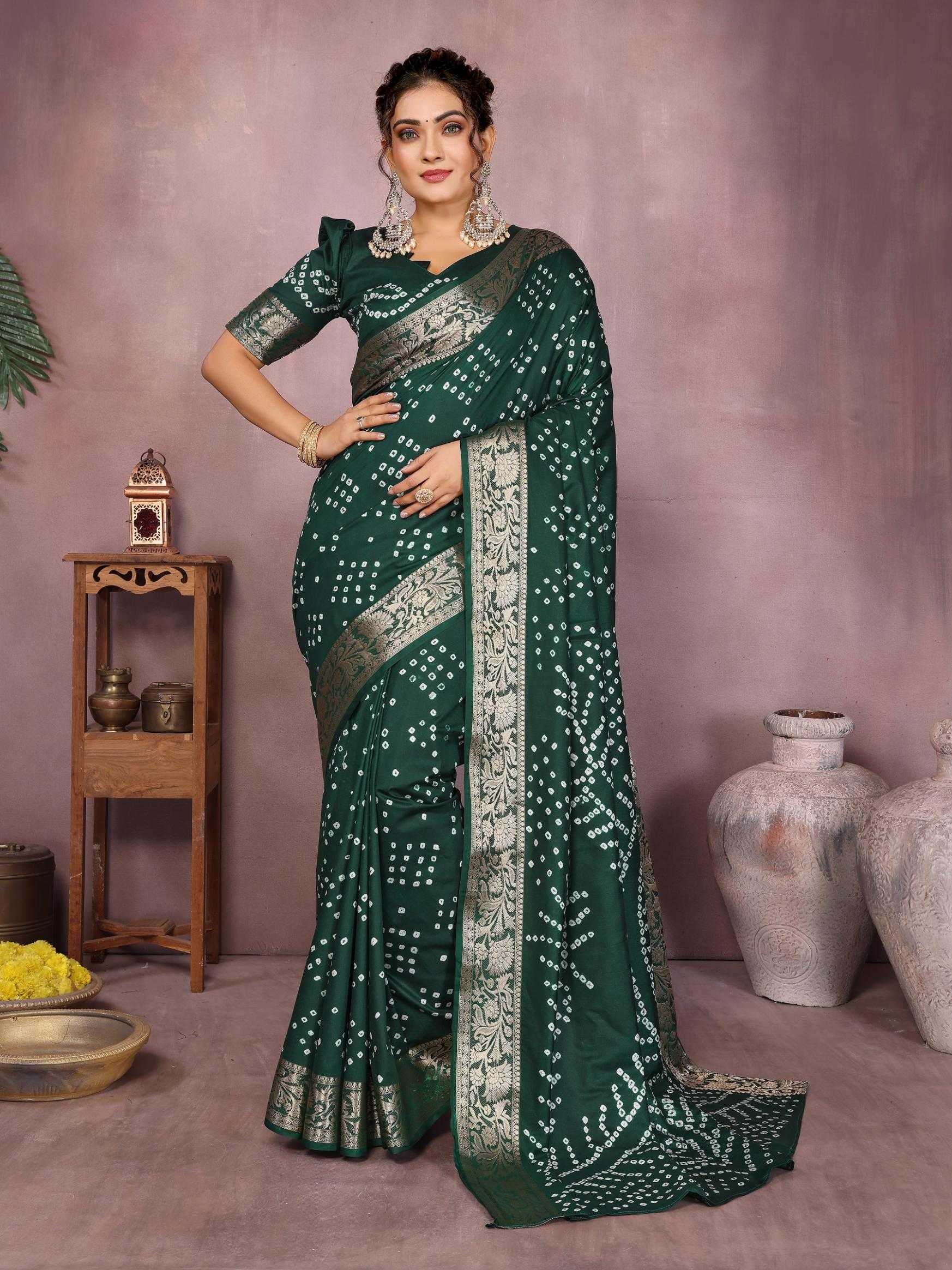 Ynf Pure Bandhej RIN183 MORPANKH Silk Sarees Wholesale Soft Silk Sarees Designer Silk Sarees Fancy Silk Sarees Manufacturer