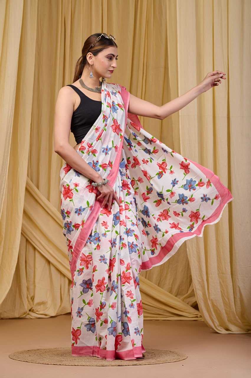 Ynf Pure Cotton RIN229 108 Sarees Wholesale Party Wear Sarees Fancy Sarees Printed Sarees Manufacturer